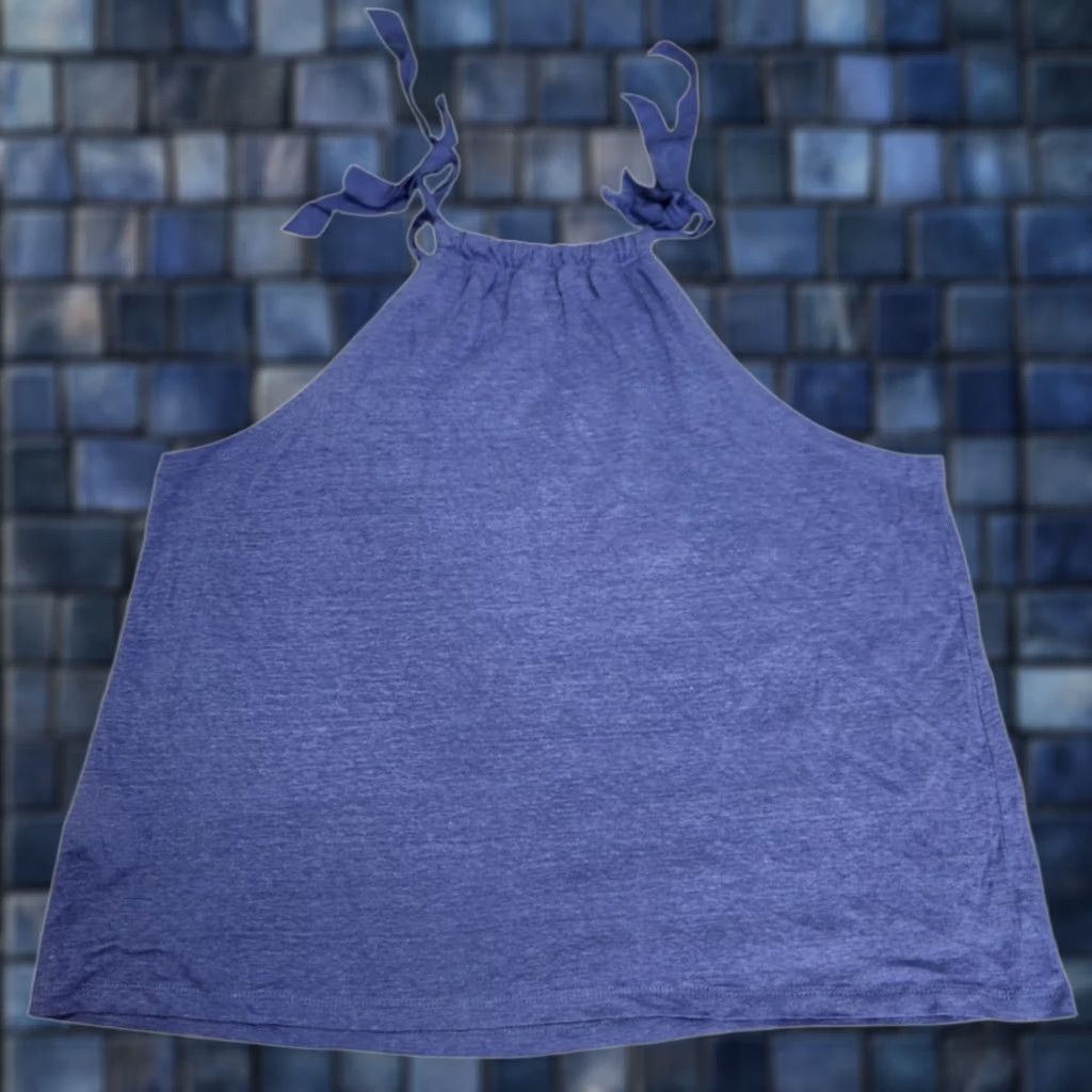J.Crew J. Crew Womens S 100% Linen Bow Tie Tank Top Sleeveless Shirt Blue Size S / US 4 / IT 40 - 1 Thumbnail