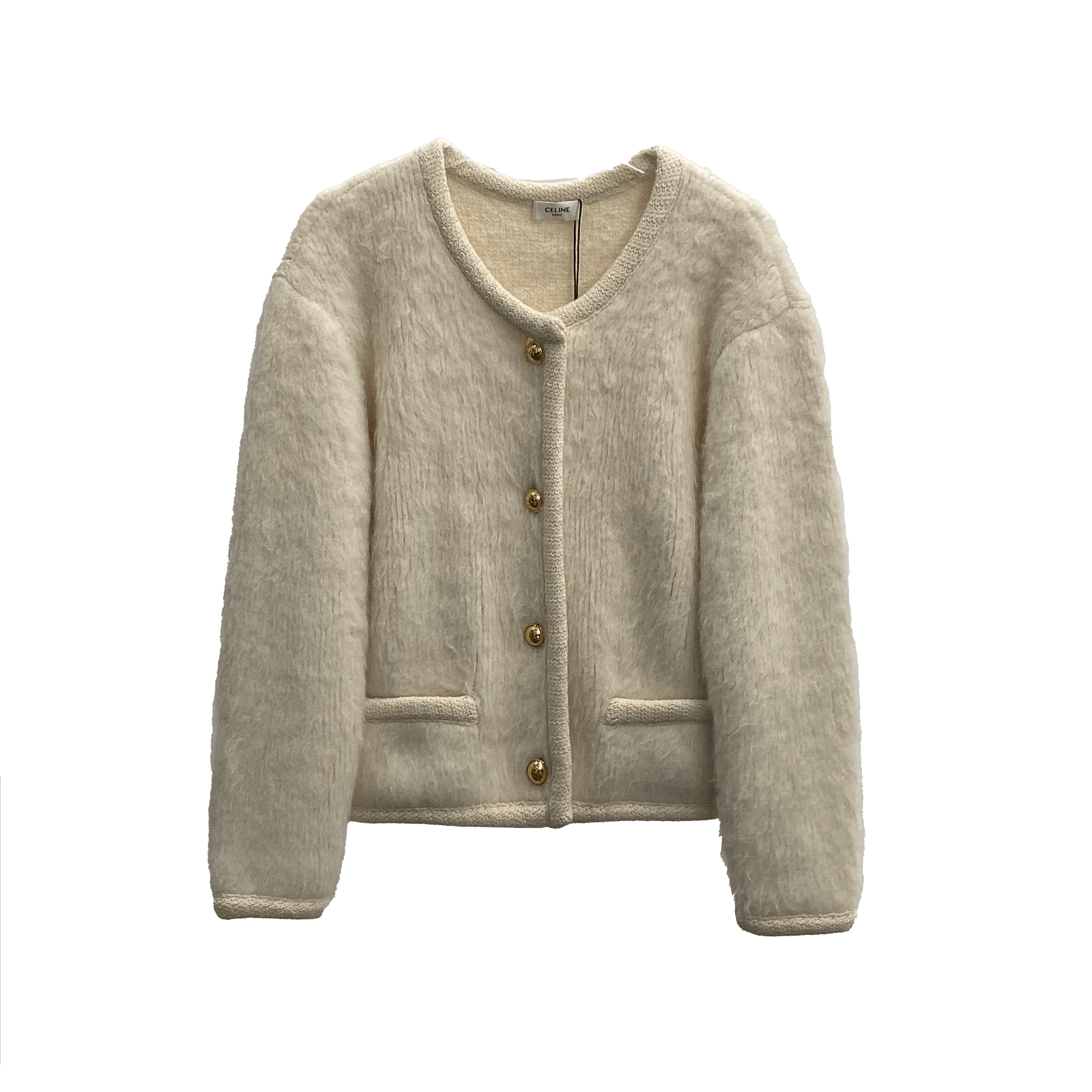 Celine Celine Alpaca Wool Blend Knit Jacket Size M Size M / US 6-8 / IT 42-44 - 1 Thumbnail