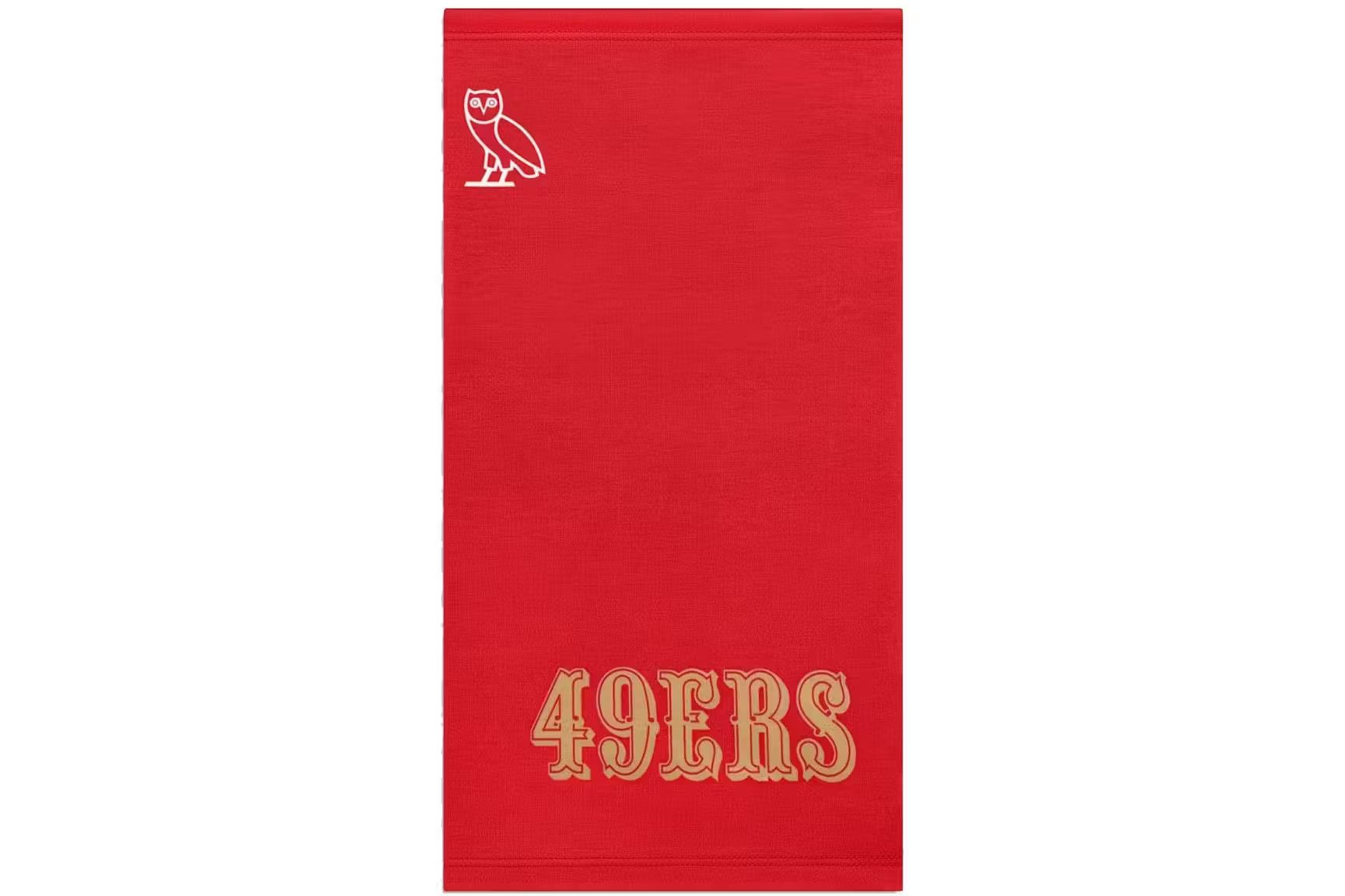 NFL × October's Very Own OVO x NFL San Francisco 49ers Neck Gaiter - new w tags RARE Size ONE SIZE - 3 Thumbnail