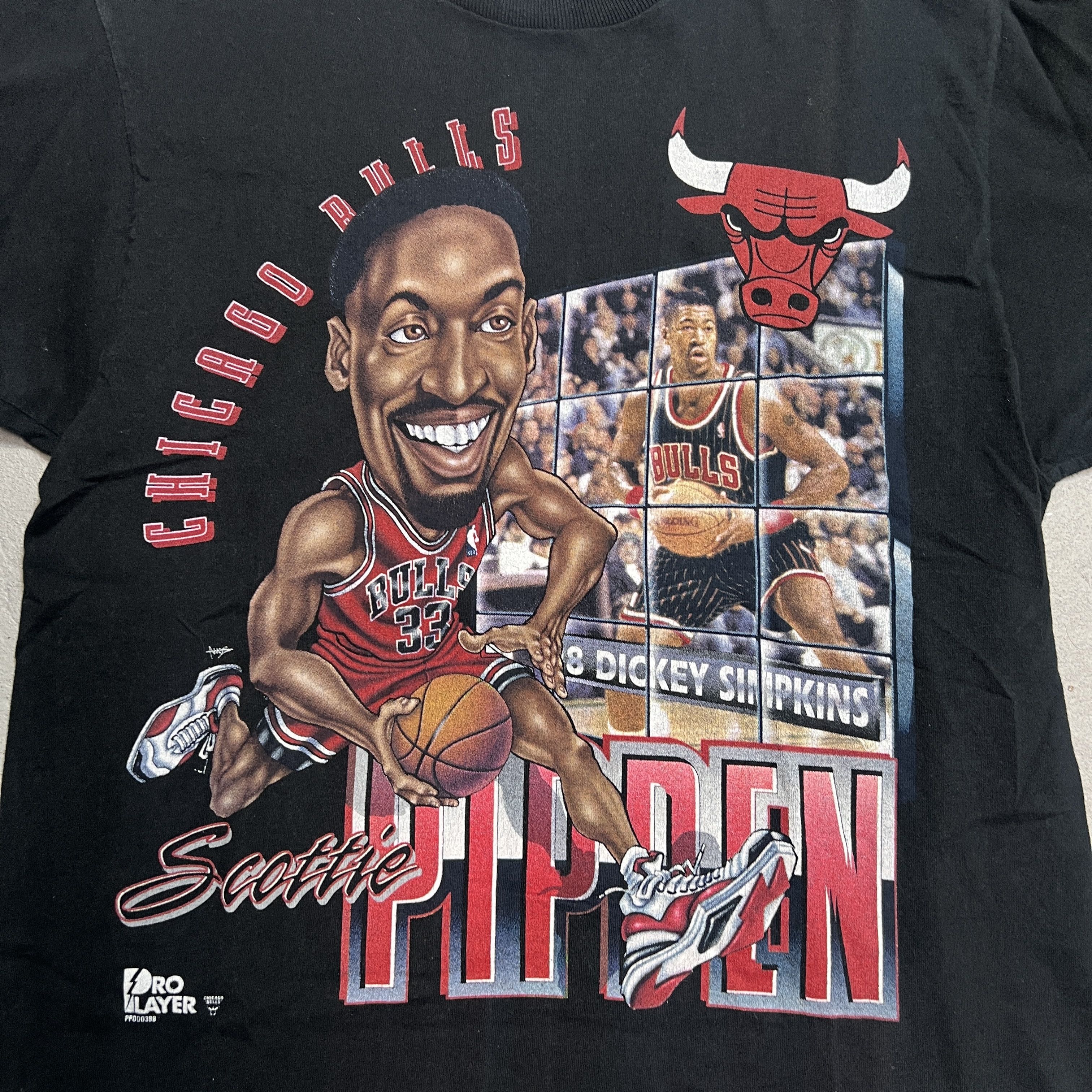 NBA × Vintage Vintage 1990s Scottie Pippen Chicago Bulls Pro Player Tee Size US XL / EU 56 / 4 - 3 Thumbnail
