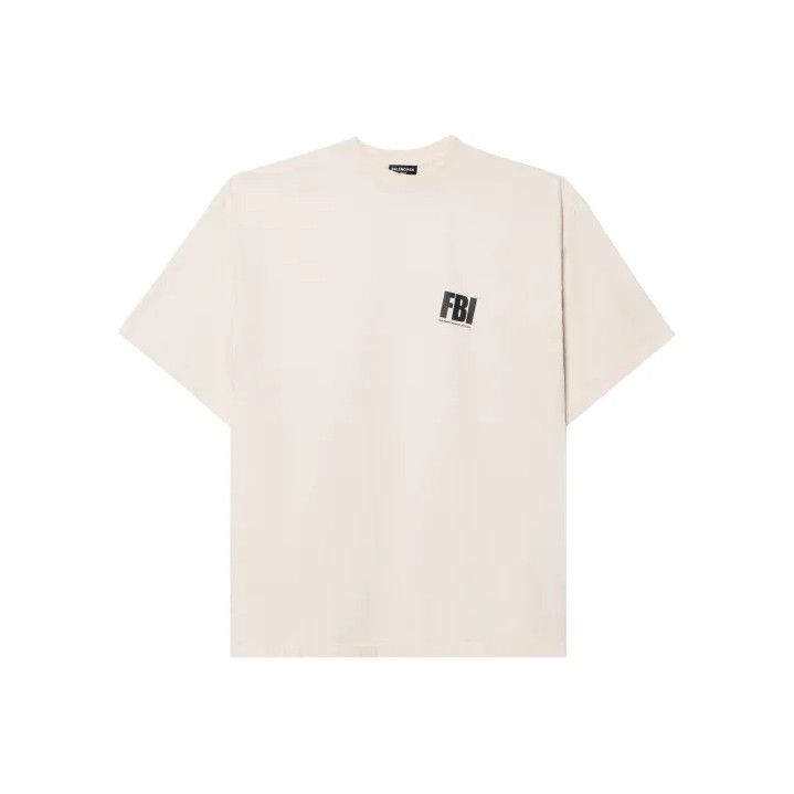 Balenciaga Balenciaga White Short Sleeve Logo T-Shirt Size US M / EU 48-50 / 2 - 1 Thumbnail