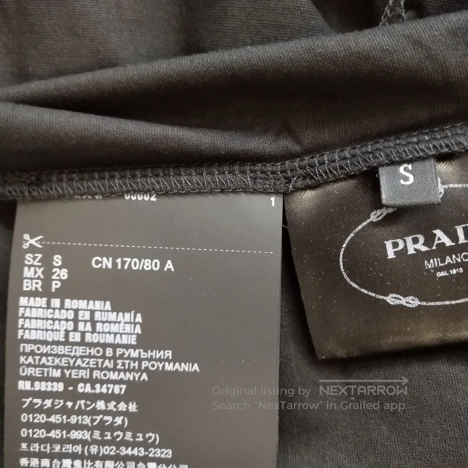 Prada Prada Classic Cotton Crew Neck T. Size S / US 4 / IT 40 - 6 Thumbnail