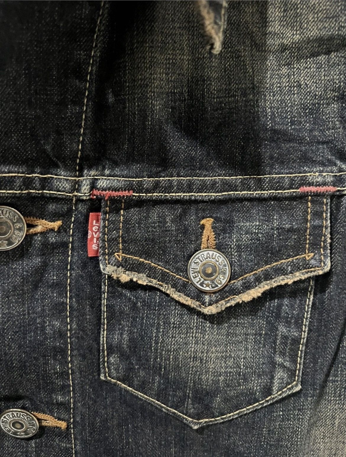 Levi's 🔥Vintage Levis Redloop Denim Jacket Size S / US 4 / IT 40 - 12 Thumbnail