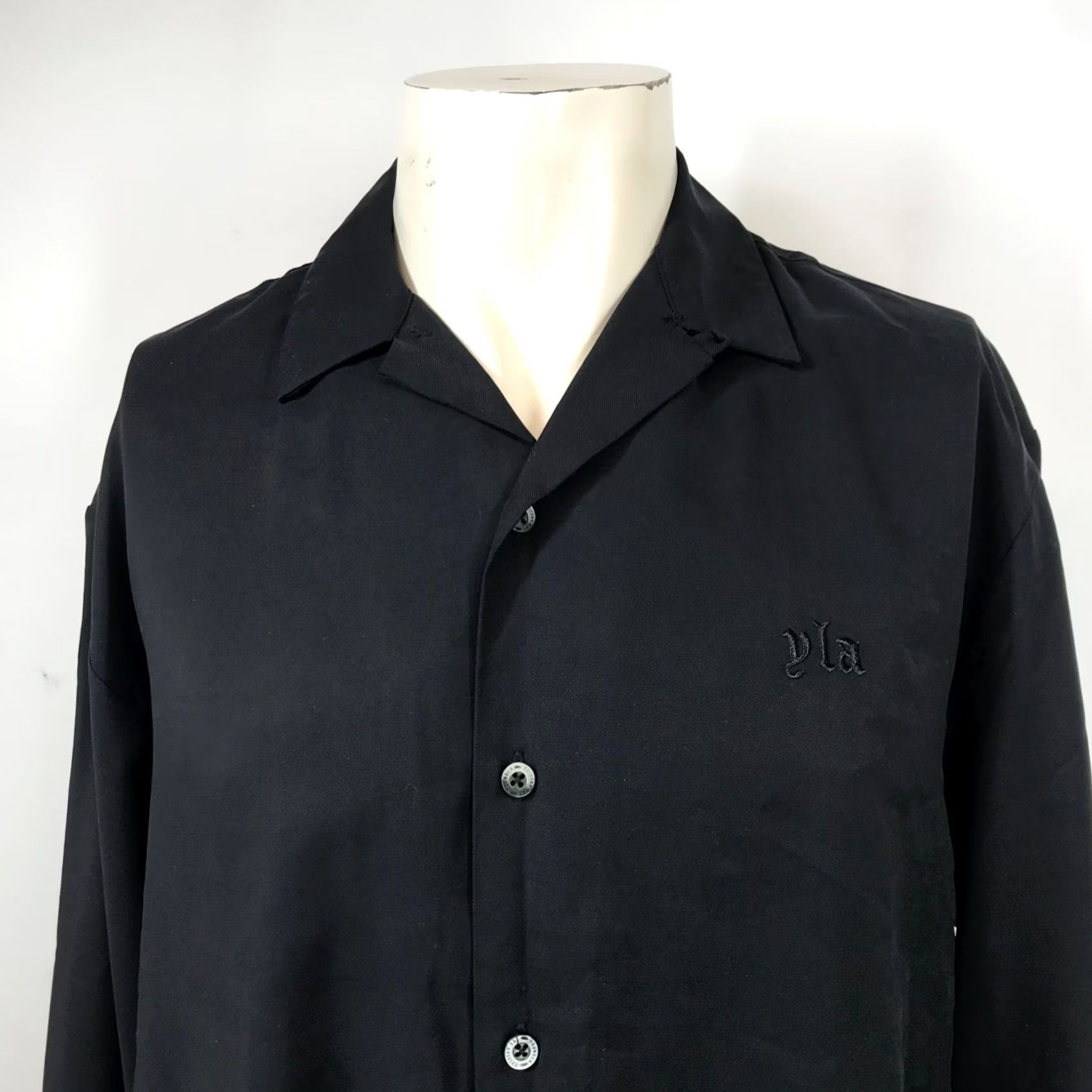 YoungLA YOUNGLA Mens Medium Black Long Sleeve Button Up Shirt Size US M / EU 48-50 / 2 - 2 Thumbnail
