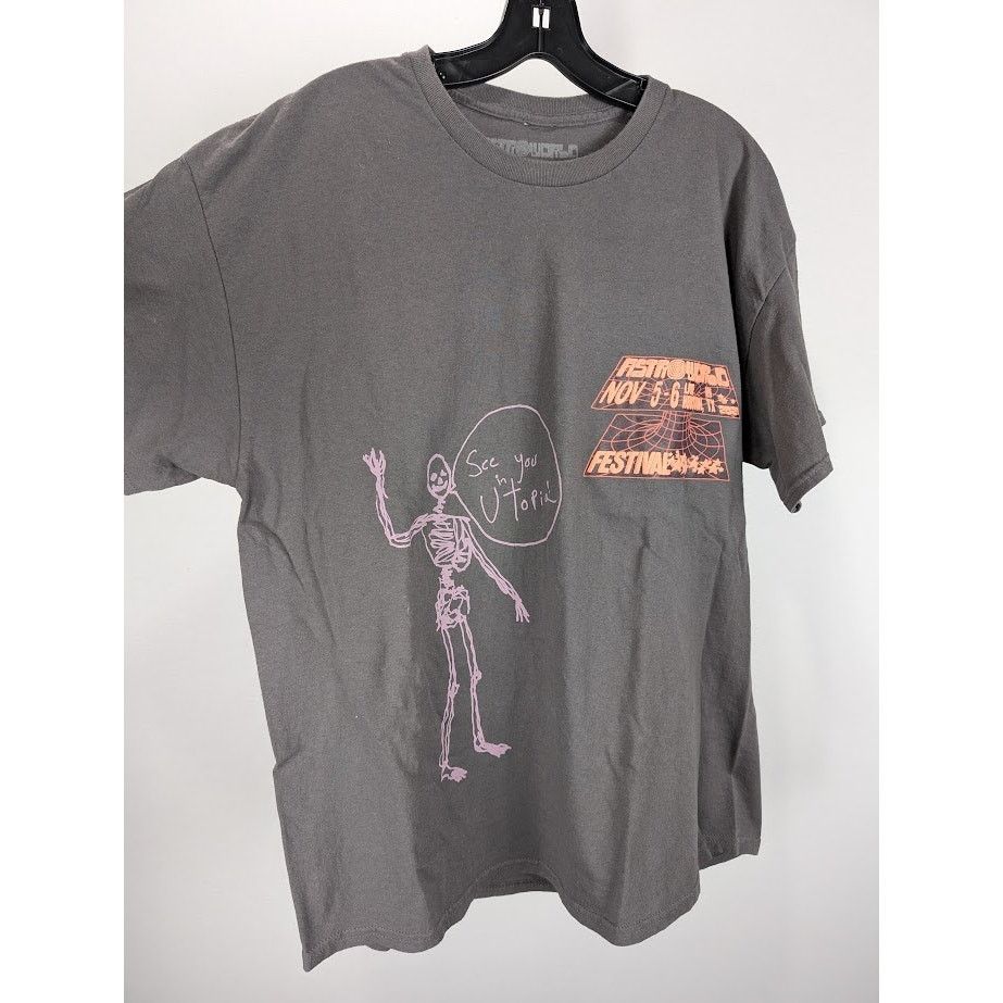 Travis Scott o1rshd1 Astrofest Open Your Eyes Tee Shirt in Grey Size US L / EU 52-54 / 3 - 9 Thumbnail