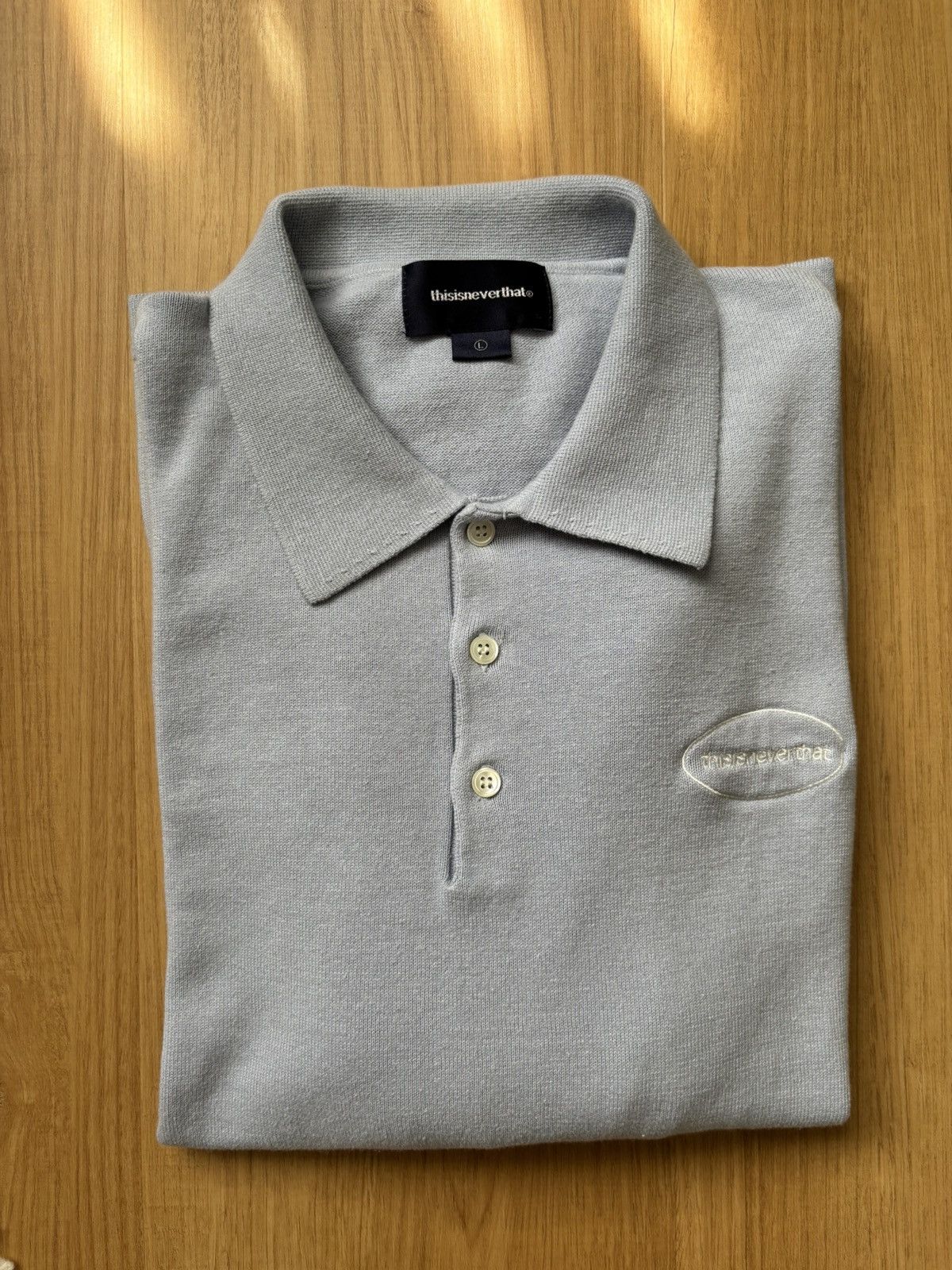 thisisneverthat Thisisneverthat LS Polo Long Sleeve Light Blue Size US L / EU 52-54 / 3 - 1 Preview