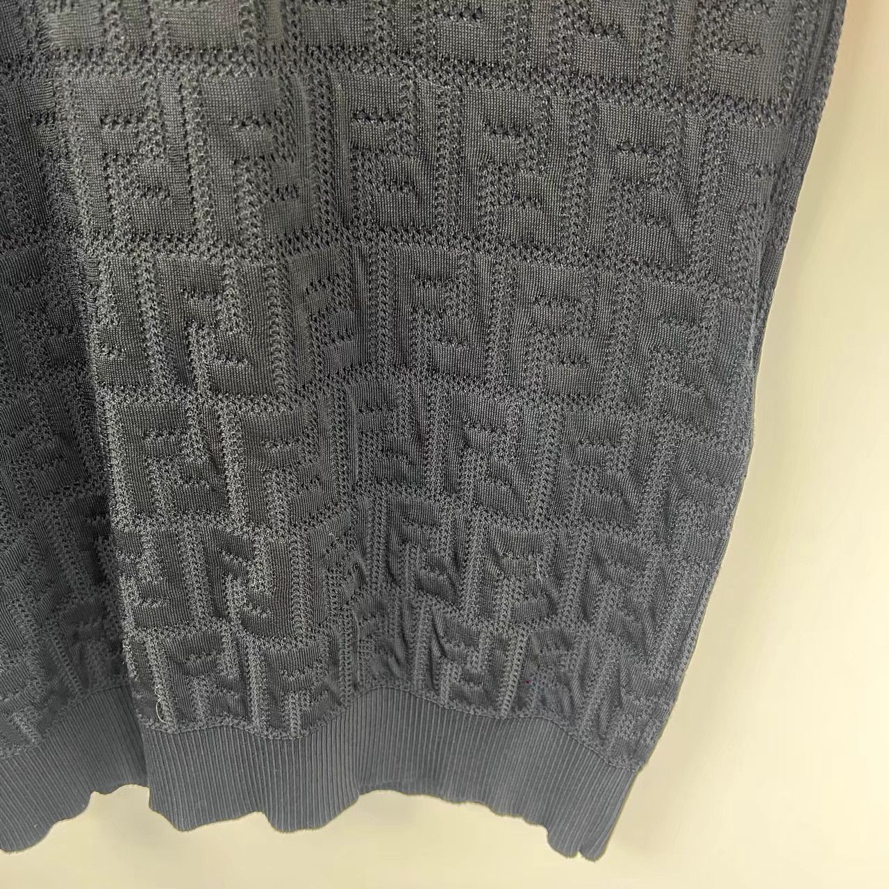 Fendi Fendi Black FF All-Over Print Cutout Knit Dress K12 Size XS / US 0-2 / IT 36-38 - 4 Thumbnail