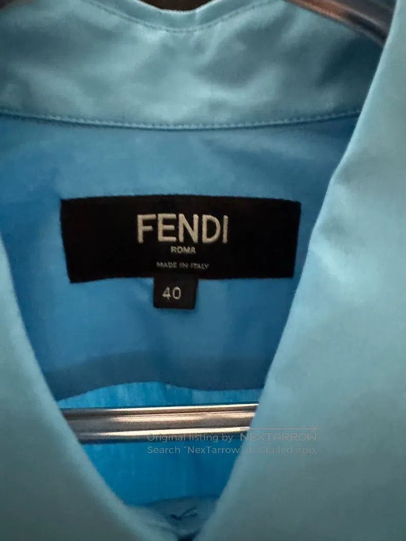 Fendi Fendi Tactical Short Sleeve Shirt, Blue Size US XXS / EU 40 - 3 Thumbnail