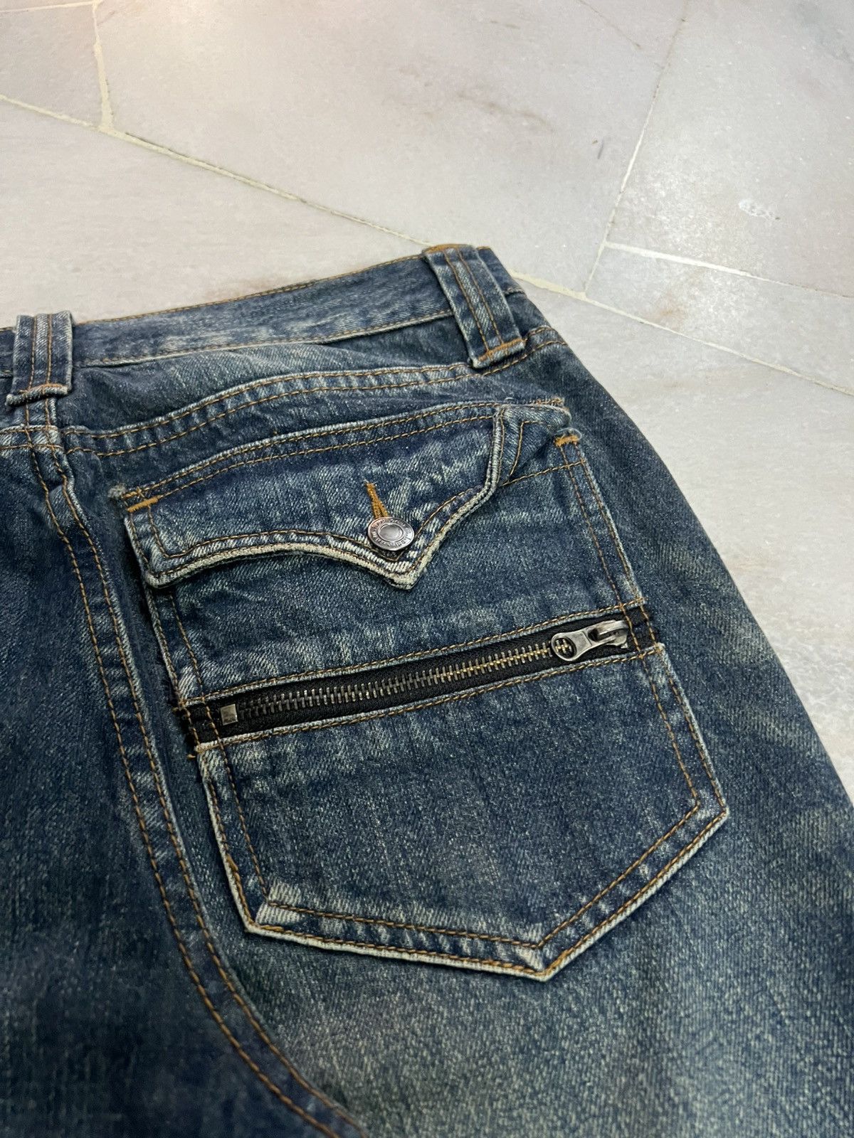 If Six Was Nine × Japanese Brand × Seditionaries 🌈90s style m.f.editorial Flare Mud Wash Jean Japan Size US 31 - 16 Thumbnail