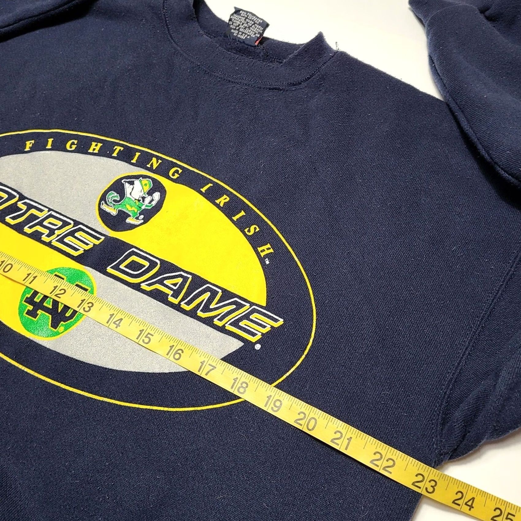 Vintage VINTAGE Notre Dame Fighting Irish Graphic Sweatshirt L Men's Blue 90s Crew Neck Pullover Sweatshirt Size US L / EU 52-54 / 3 - 5 Thumbnail