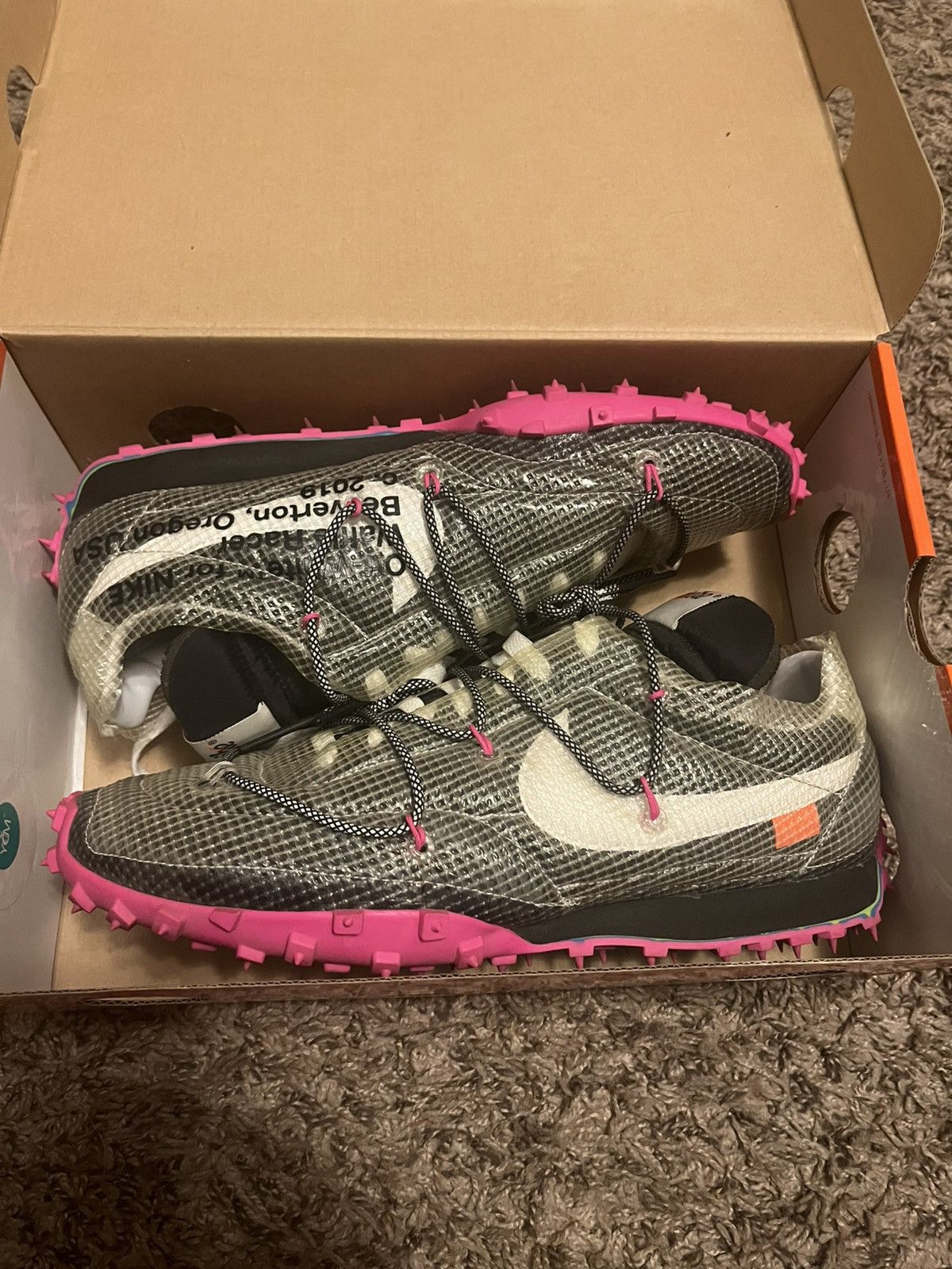 Nike × Off-White Nike Off-White Waffle Racer Fuchsia Size US 11 / EU 44 - 3 Thumbnail