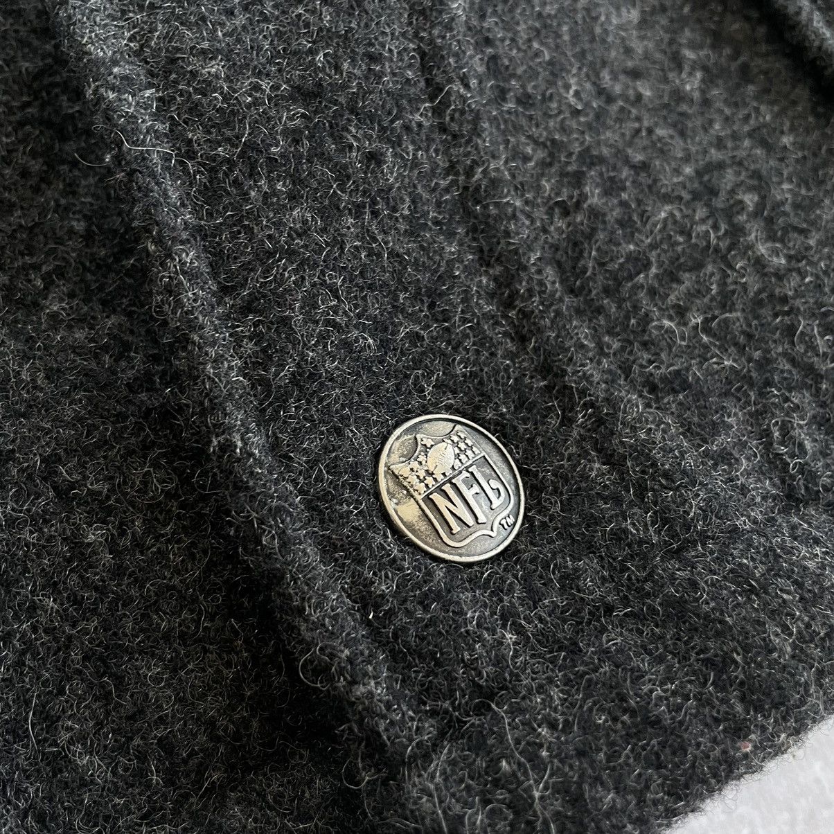 NFL × NHL × Vintage 🔥Very Rare 90’s RAIDERS Leather and wool Jacket rap style Size US L / EU 52-54 / 3 - 8 Thumbnail