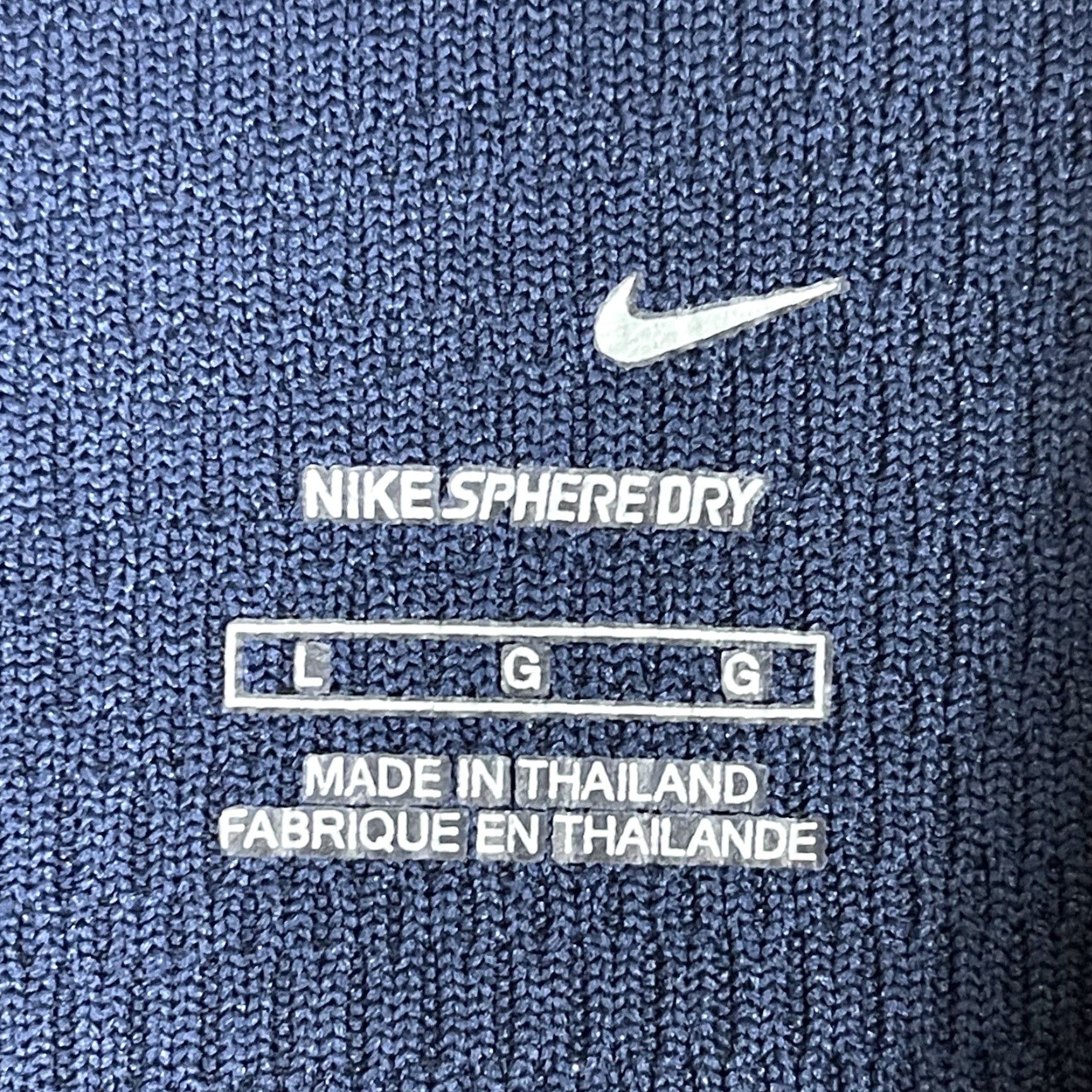 Nike Nike Mens L 1/4 Zip Long Sleeve Mock Neck Blue Logo Shirt Size US L / EU 52-54 / 3 - 3 Thumbnail