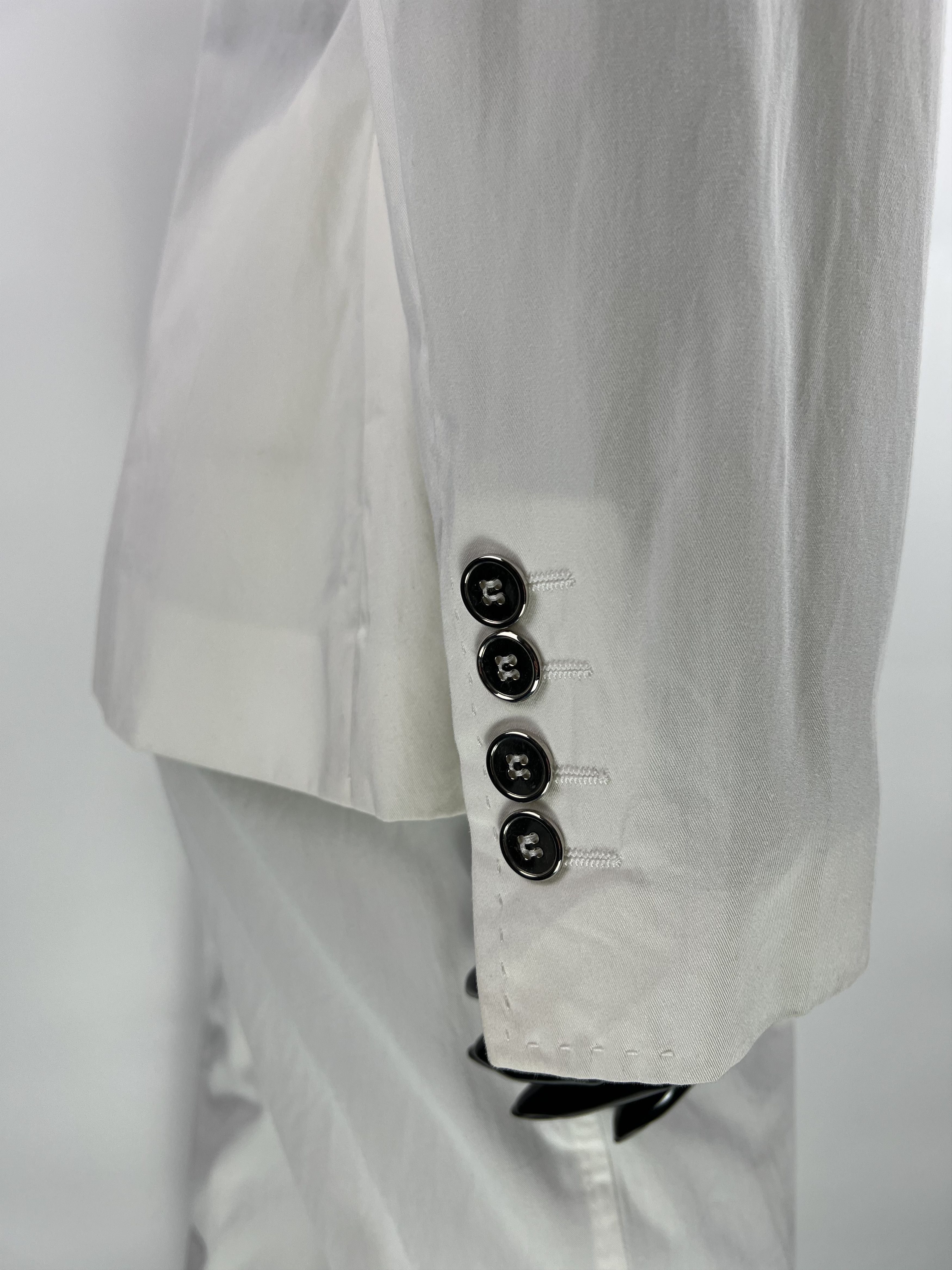 Dolce & Gabbana Dolce Gabbana Women's White Cotton Silk Suit Size IT42 Size M / US 6-8 / IT 42-44 - 7 Thumbnail