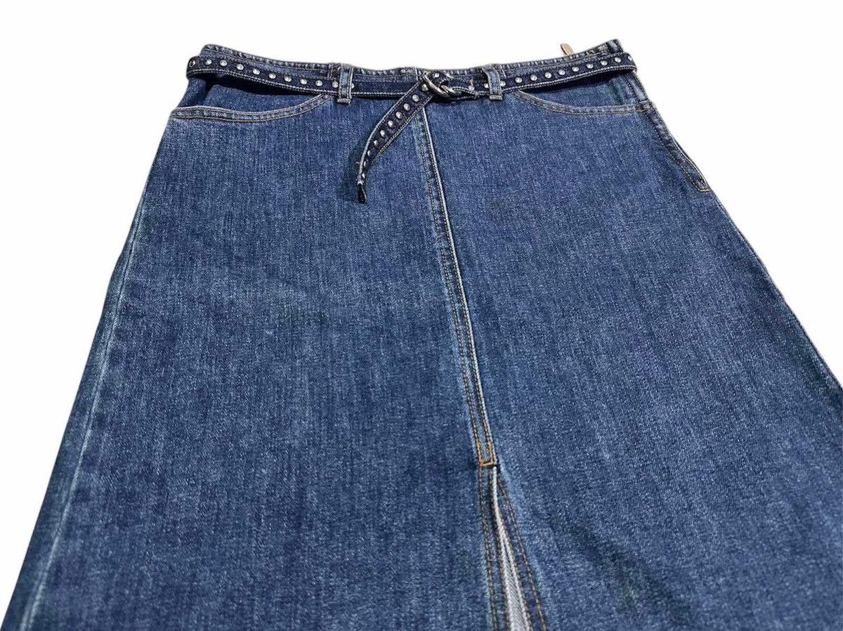 Burberry × Designer 🔥Vintage Burberry Blue Label Denim Skirt Belt Studded Size 30" / US 8 / IT 44 - 2 Thumbnail