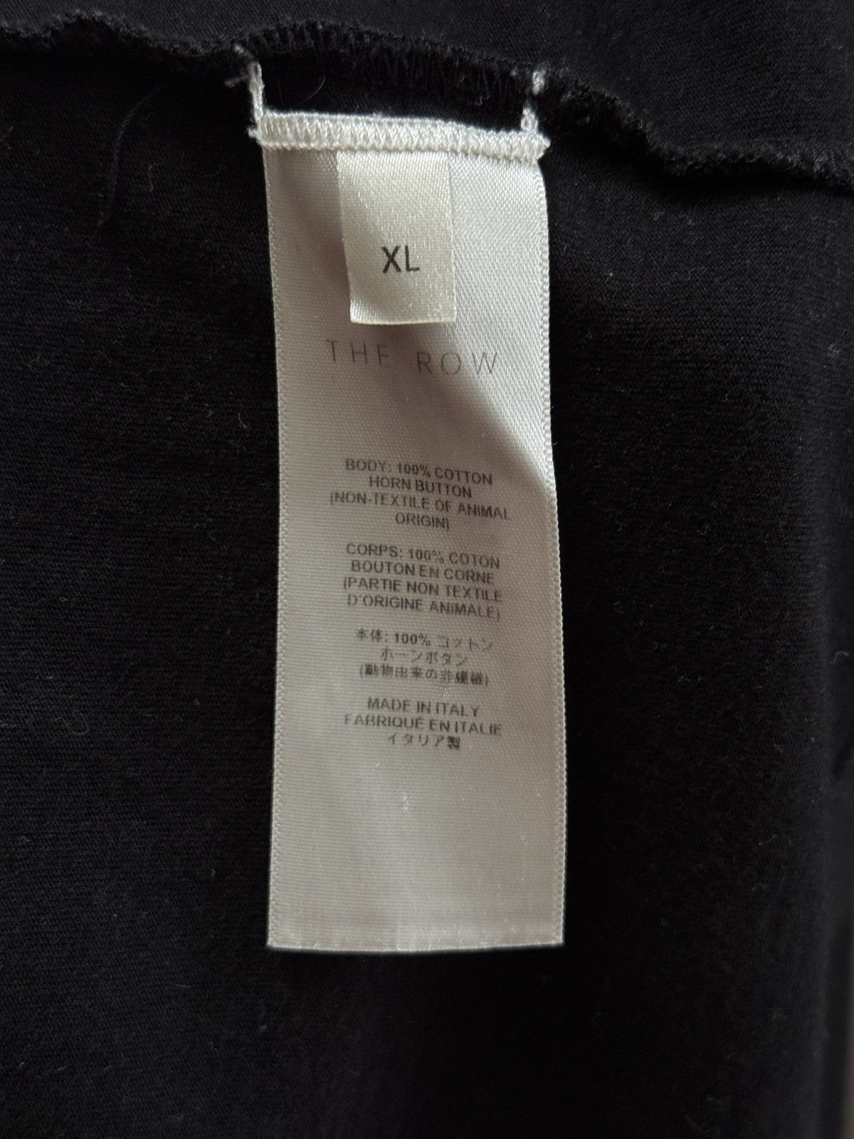 The Row The Row Mens Bryson Black Polo Shirt size XL Size US L / EU 52-54 / 3 - 7 Thumbnail