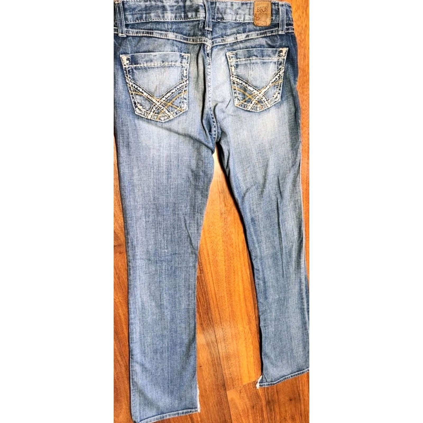 Vintage BKE SIERRA BOOT Denim Jeans Size 27 Womens Blue Distressed Bootcut Regular Rise 28x35.5 5-Pocket Style Vintage No Size 27" / US 4 / IT 40 - 2 Thumbnail