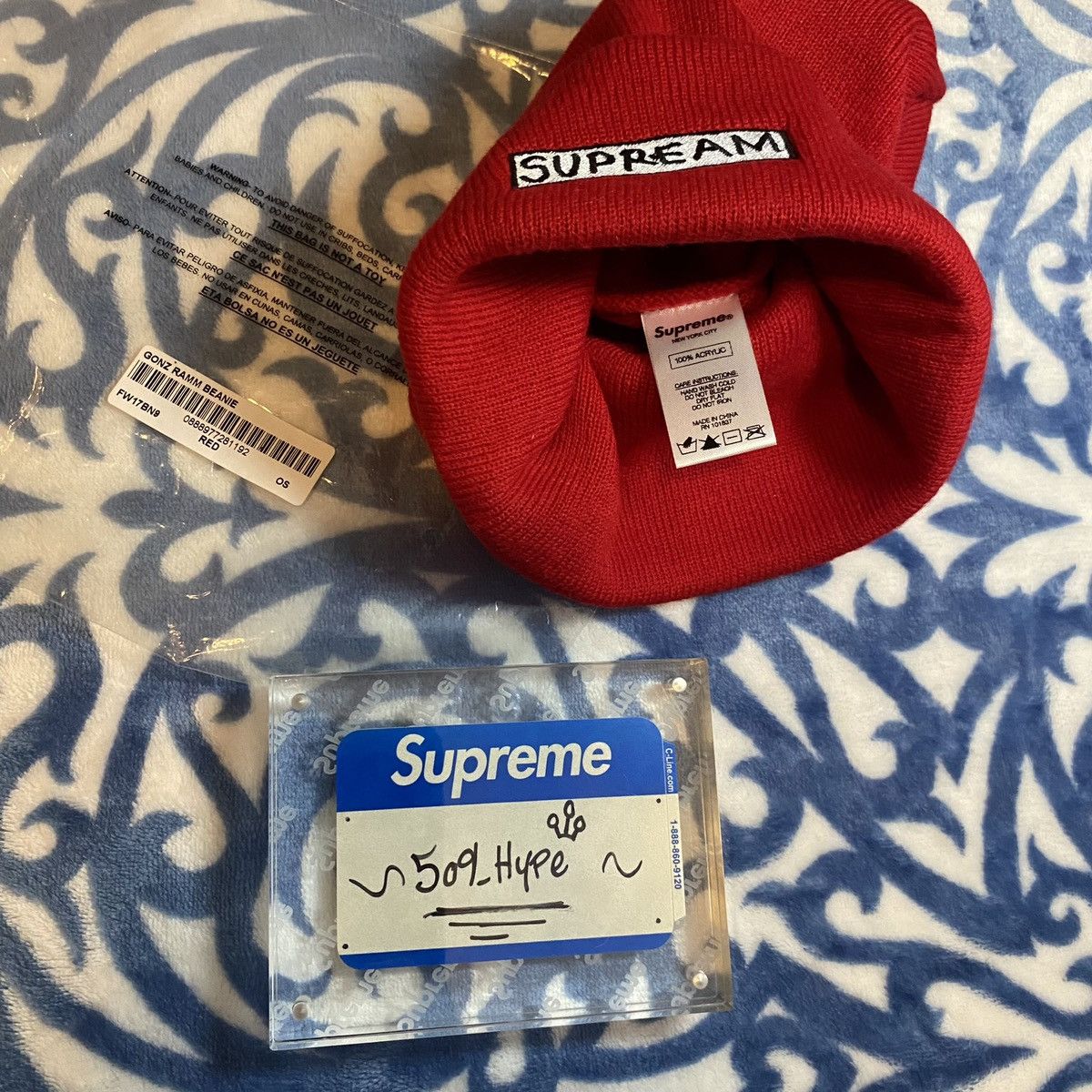 Supreme Supreme Gonz Beanie Red Size ONE SIZE - 5 Thumbnail