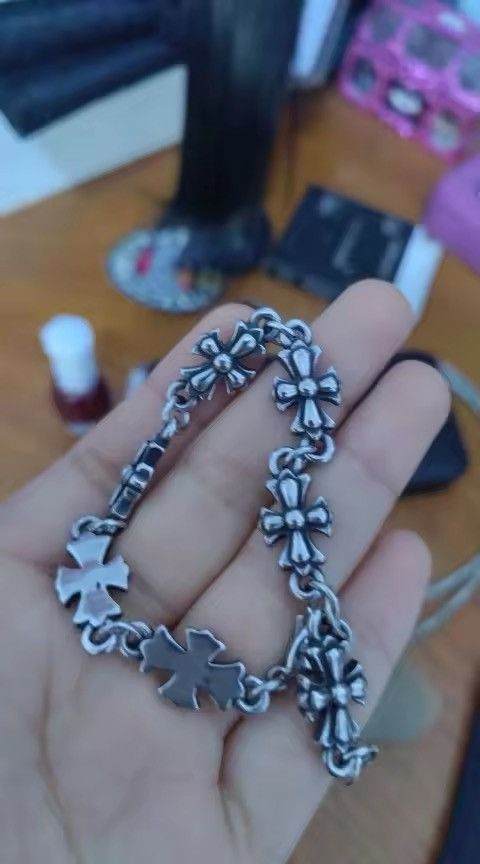 Other Silver Cross Hip Hop Punk Bracelet Size ONE SIZE - 6 Thumbnail