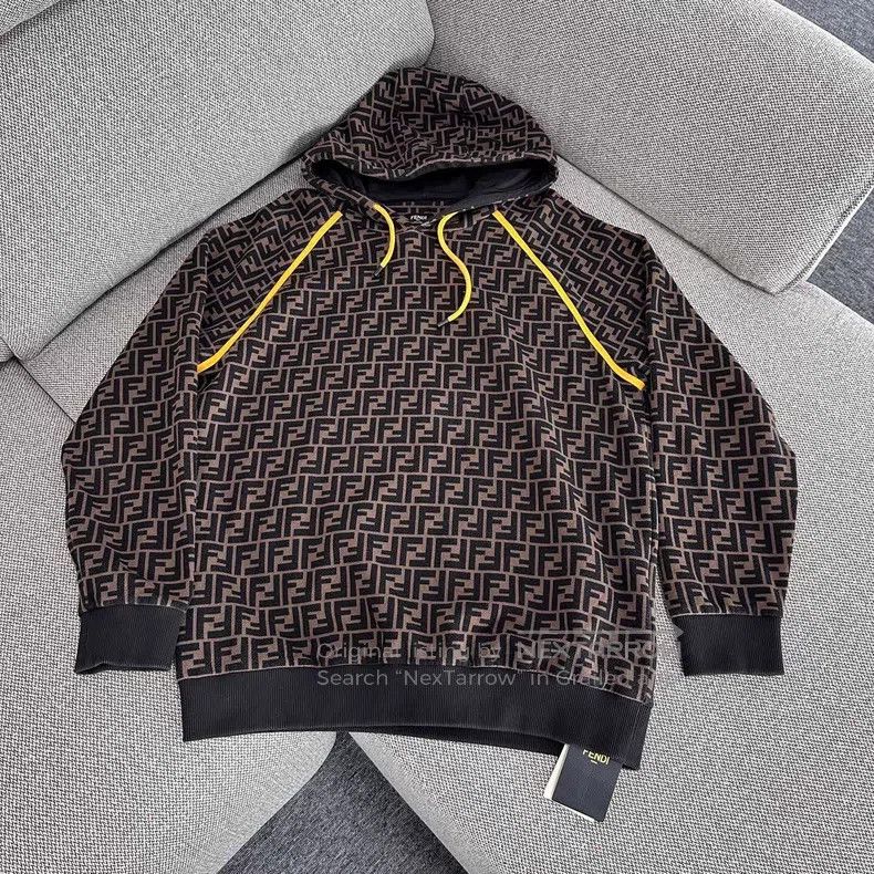 Fendi Fendi Logo full print casual hooded long sleeve Size US XL / EU 56 / 4 - 1 Thumbnail