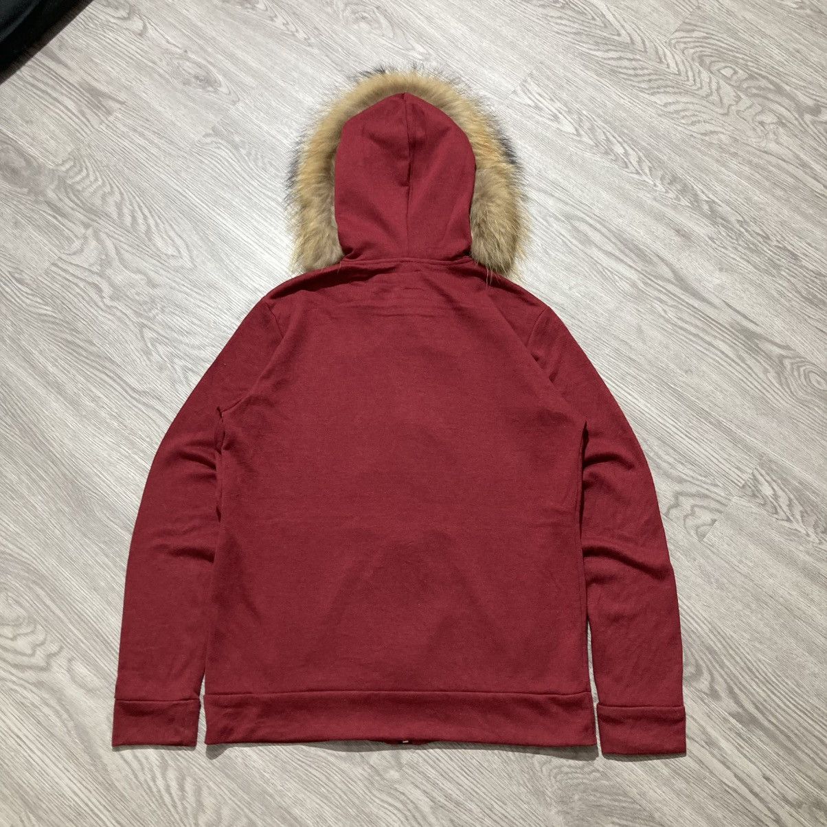 Japanese Brand 2000s Sematic Design Duffle Ziphoodie Fur Red Maroon Lgb Size US M / EU 48-50 / 2 - 10 Thumbnail