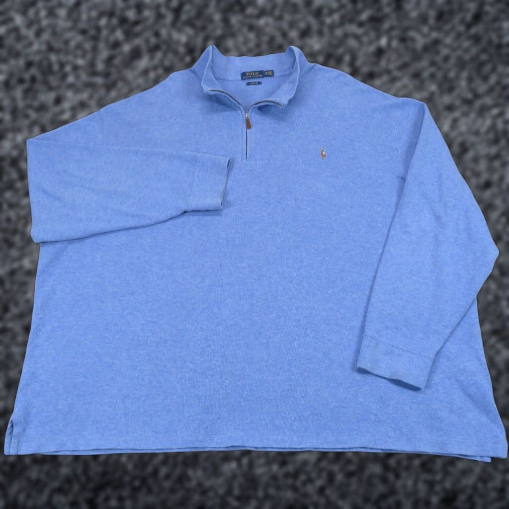 Polo Ralph Lauren Polo Ralph Lauren Sweater Mens 4XB Estate Rib Pullover 1/4 Zip Knit Estate Rib Size US XXL / EU 58 / 5 - 1 Thumbnail