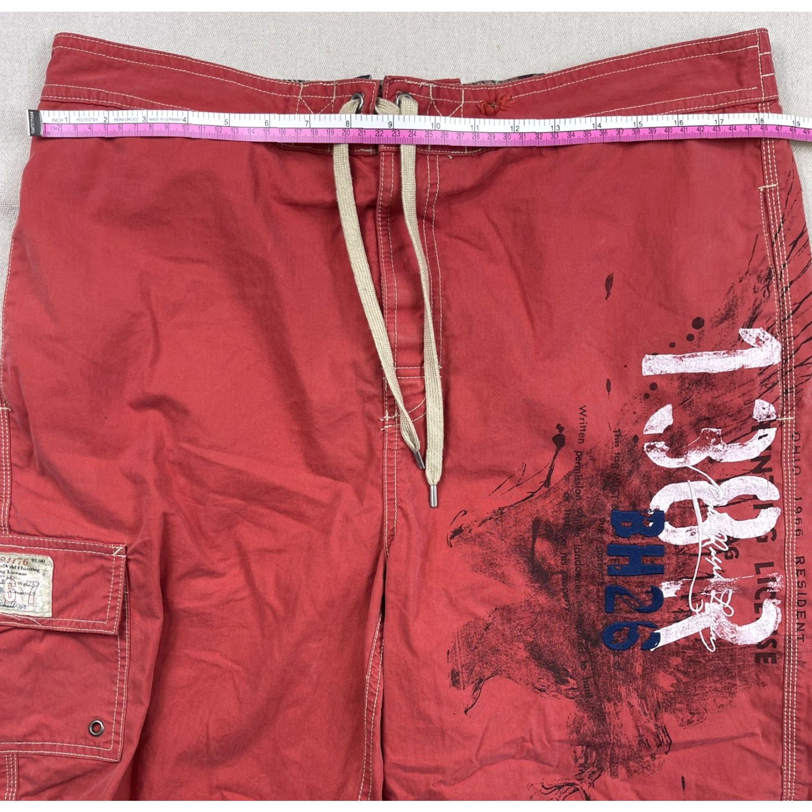 Polo Ralph Lauren VINTAGE Polo Ralph Lauren Mens Cargo Military Fishing Swim Trunks Lined Sz L 90s Red Cotton Quick Dry Pockets Casual Shorts Size US S / EU 44-46 / 1 - 4 Thumbnail