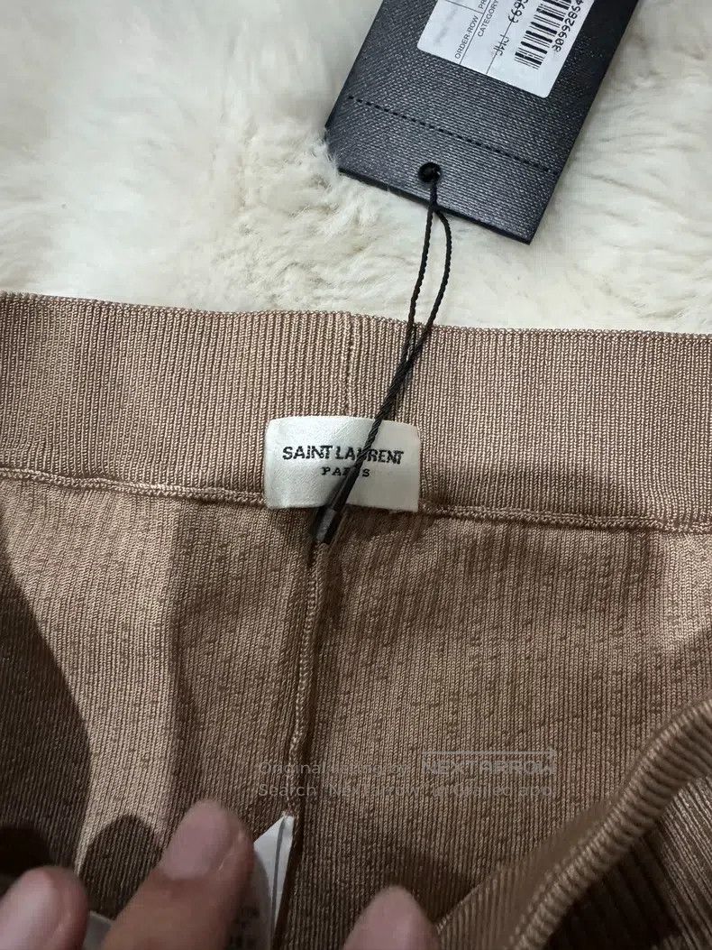 Saint Laurent Paris Saint Laurent Paris size M Women's Golden Logo Knit Bicycl Size US 27 - 3 Thumbnail