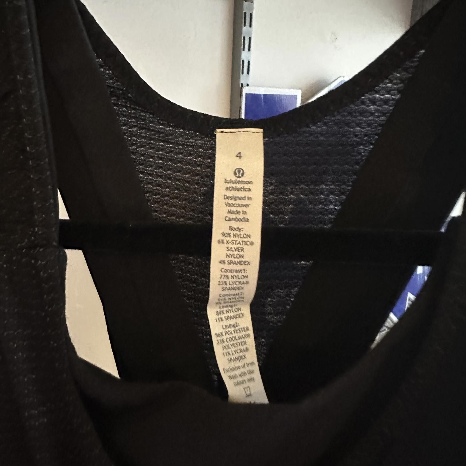 Lululemon Lululemon Black Athletic Tank Top - Size 4 Size S / US 4 / IT 40 - 2 Thumbnail