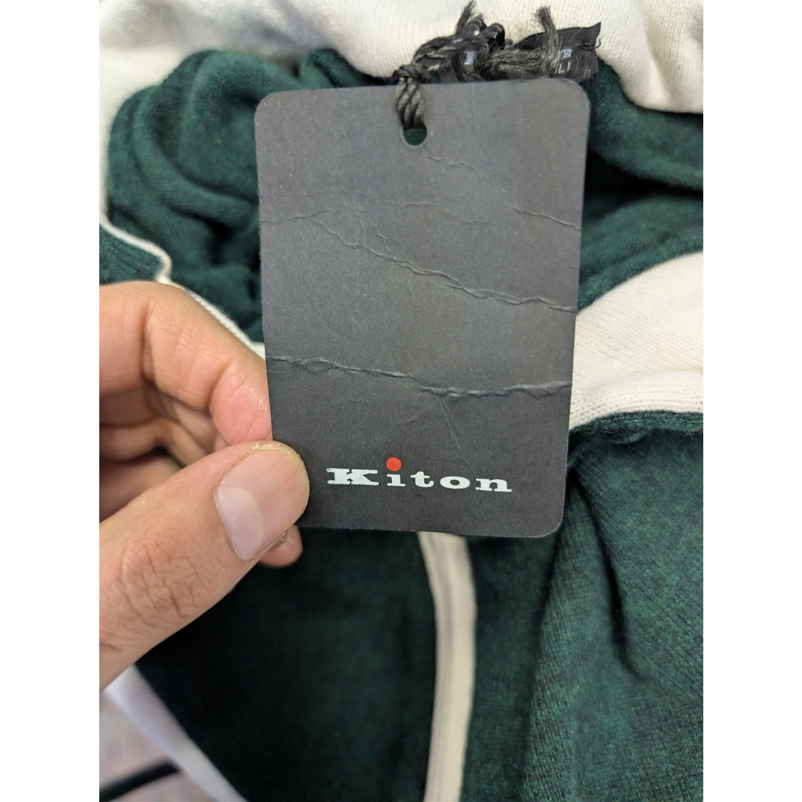 Kiton o1rshd1 CC20 Sweater Zip Hoodie Cardigan in Green Size US M / EU 48-50 / 2 - 17 Thumbnail