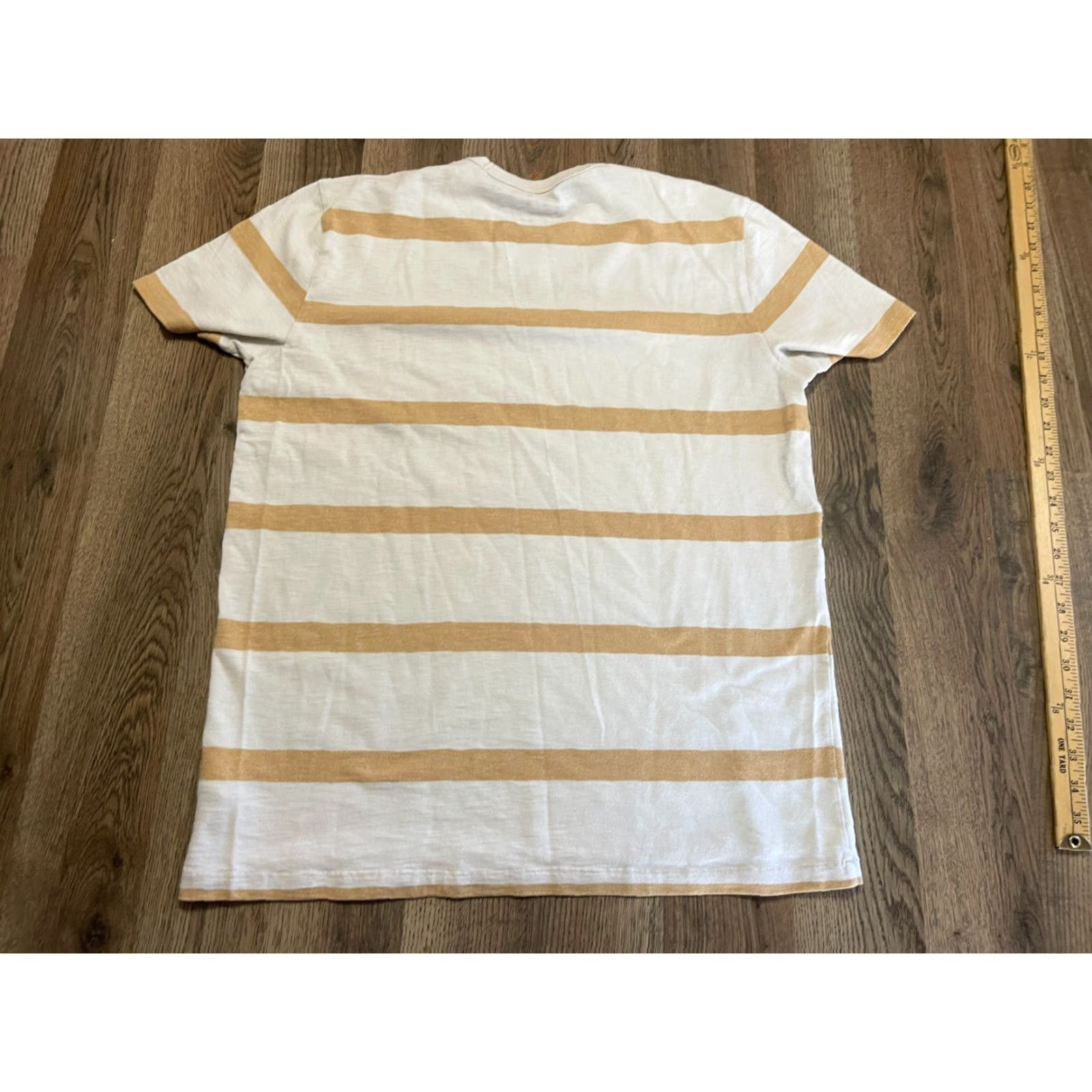 Gap Gap Shirt, Men’s Size L, Orange White Striped Pocket Tee, T-Shirt, Regular, Short Sleeve, White, Gap Size US L / EU 52-54 / 3 - 2 Thumbnail