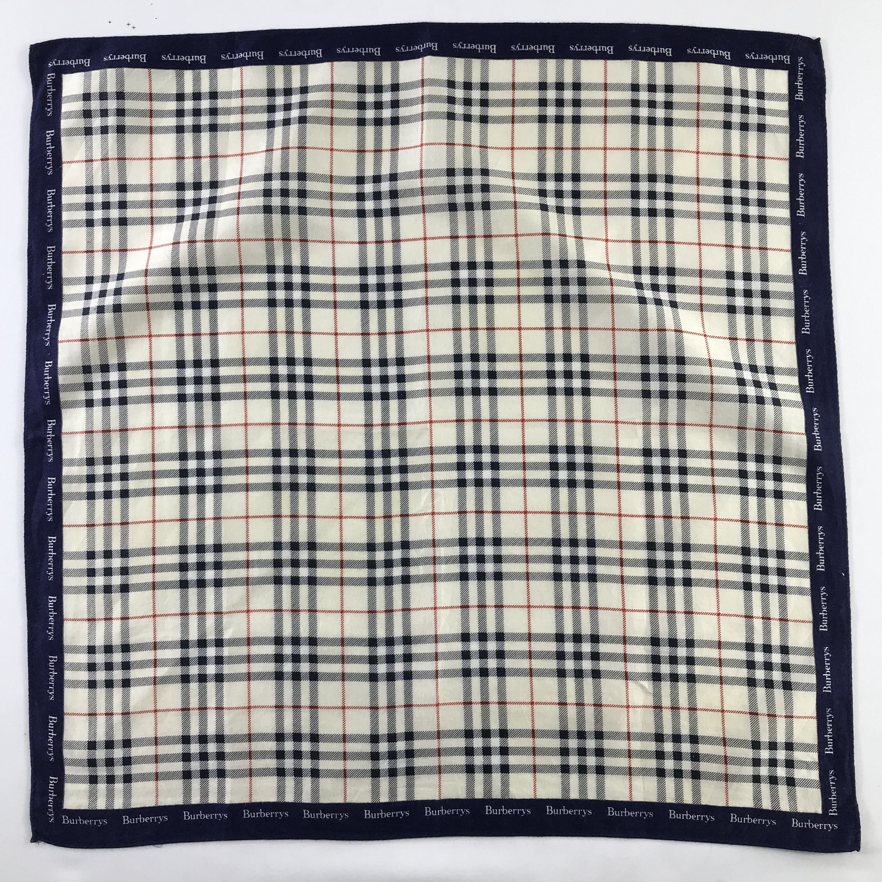 Burberry × Vintage Burberry Bandana / Handkerchief / Neckerchief - S497 Size ONE SIZE - 1 Thumbnail