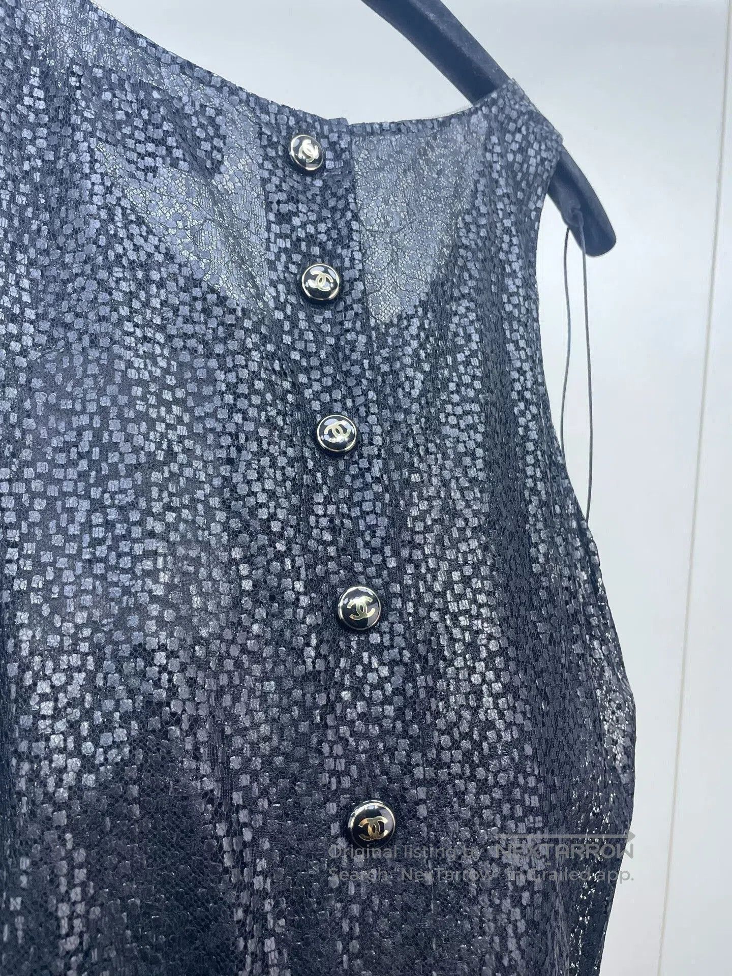 Chanel Chanel Black Silk Sleeveless Dress. Size XS / US 0-2 / IT 36-38 - 3 Thumbnail