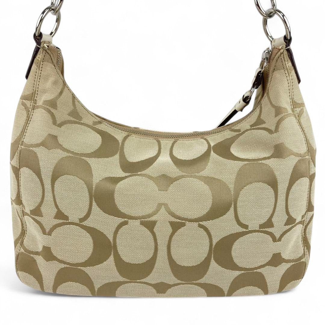 Coach Coach - Brown Leather Hobo Medium Signature Shoulder Bag Size ONE SIZE - 3 Thumbnail