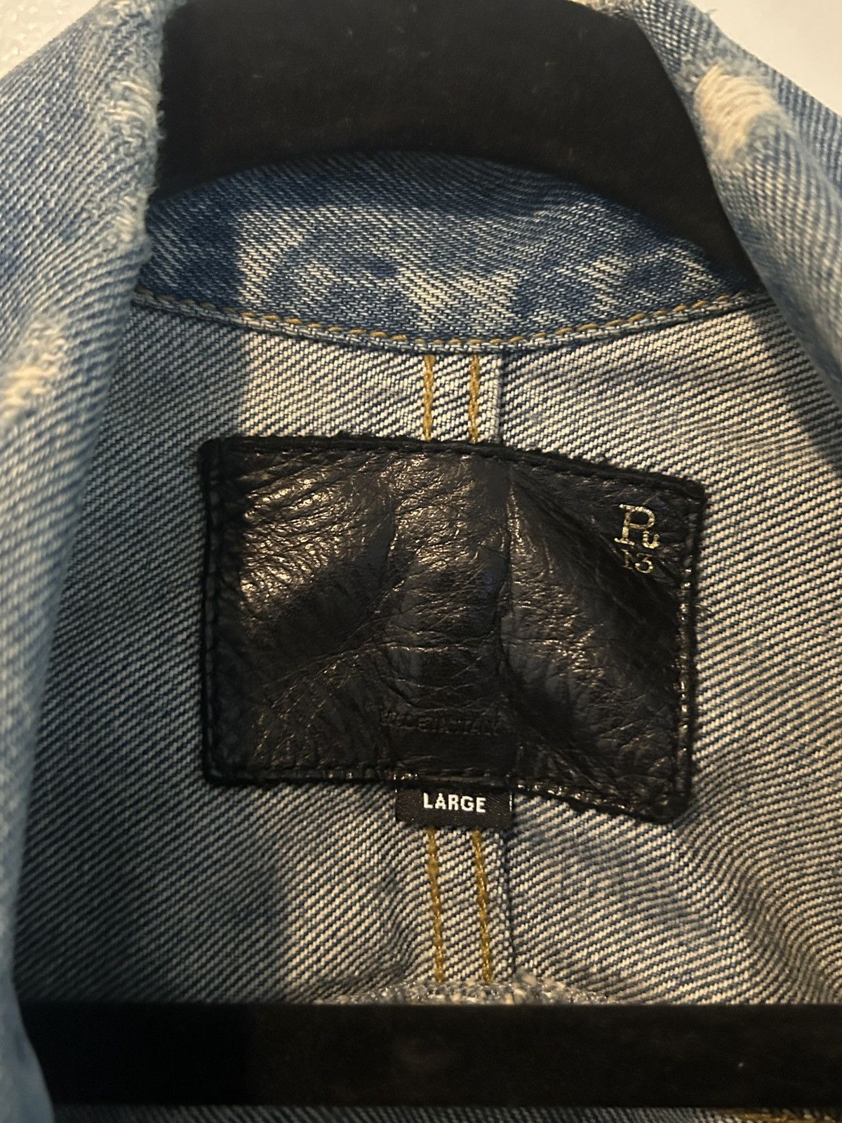 R13 R13 Raglan Denim Jacket Unisex Oversized Trucker Distressed Size US L / EU 52-54 / 3 - 15 Thumbnail