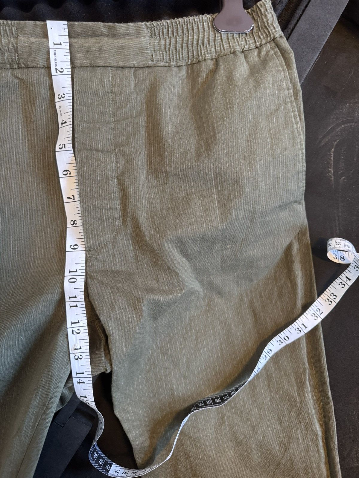 Acne Studios Acne Studios cropped green pinstripe trouser Size US 32 / EU 48 - 5 Thumbnail