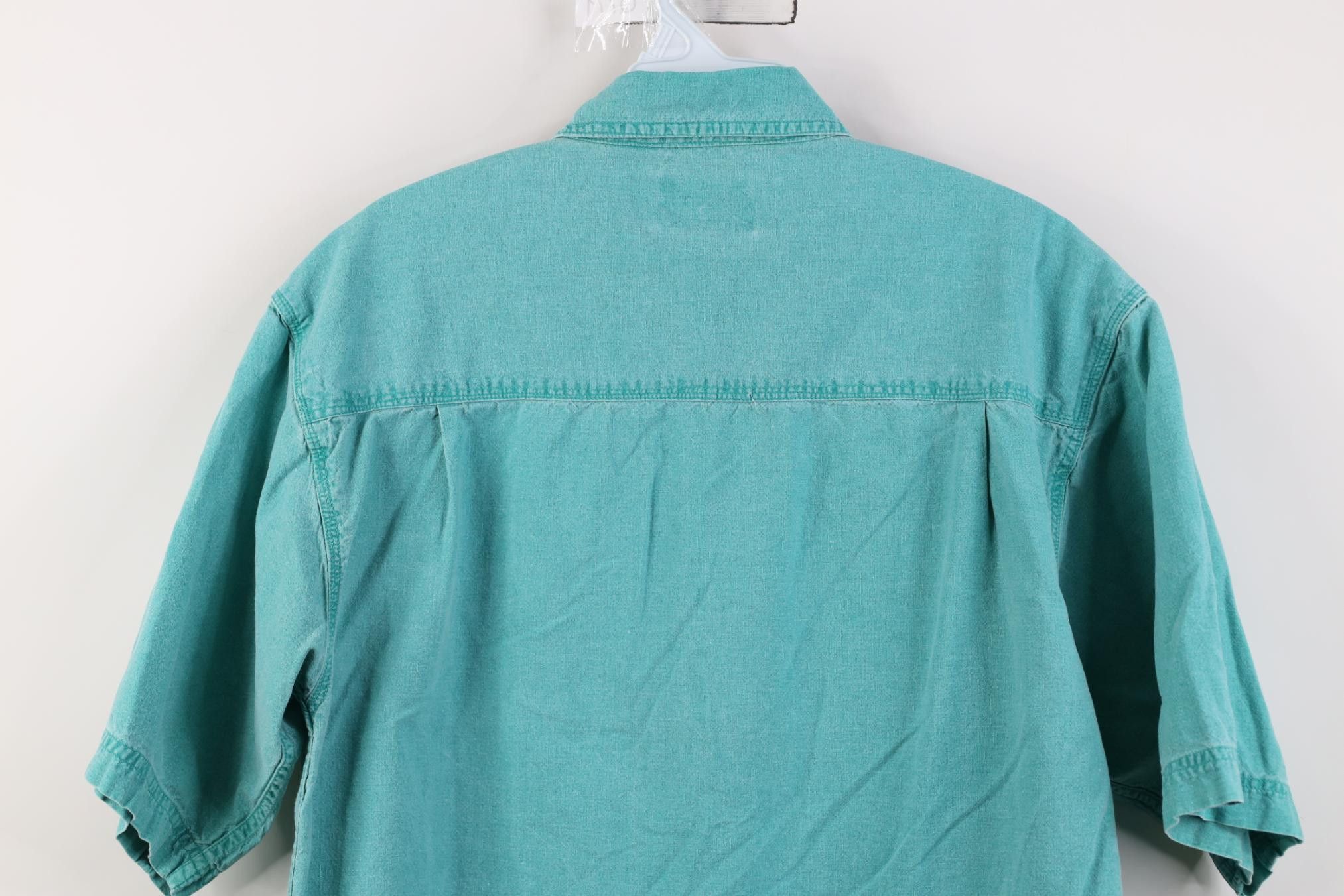Vintage Vintage 90s Streetwear Stonewash Short Sleeve Button Shirt Size US M / EU 48-50 / 2 - 12 Thumbnail