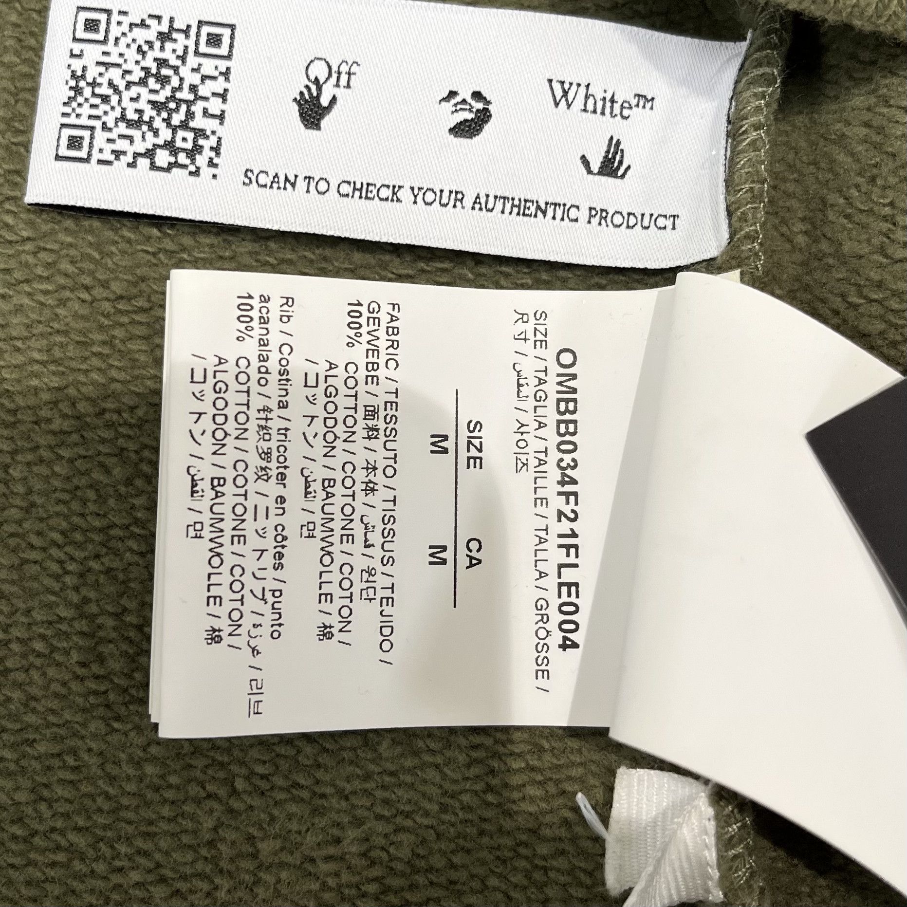 Off-White Off White Rubber Arrows Hoodie Green Size US M / EU 48-50 / 2 - 7 Thumbnail