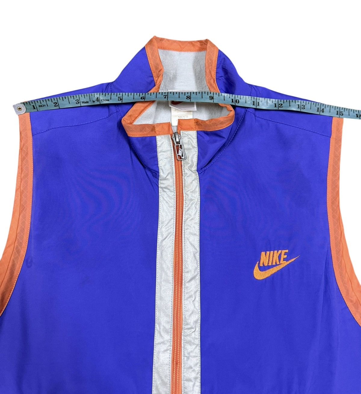 Nike Vtg🌟y2k Nike Multicolor Vest Zipper Jacket Made In Japan Size 40L - 7 Thumbnail