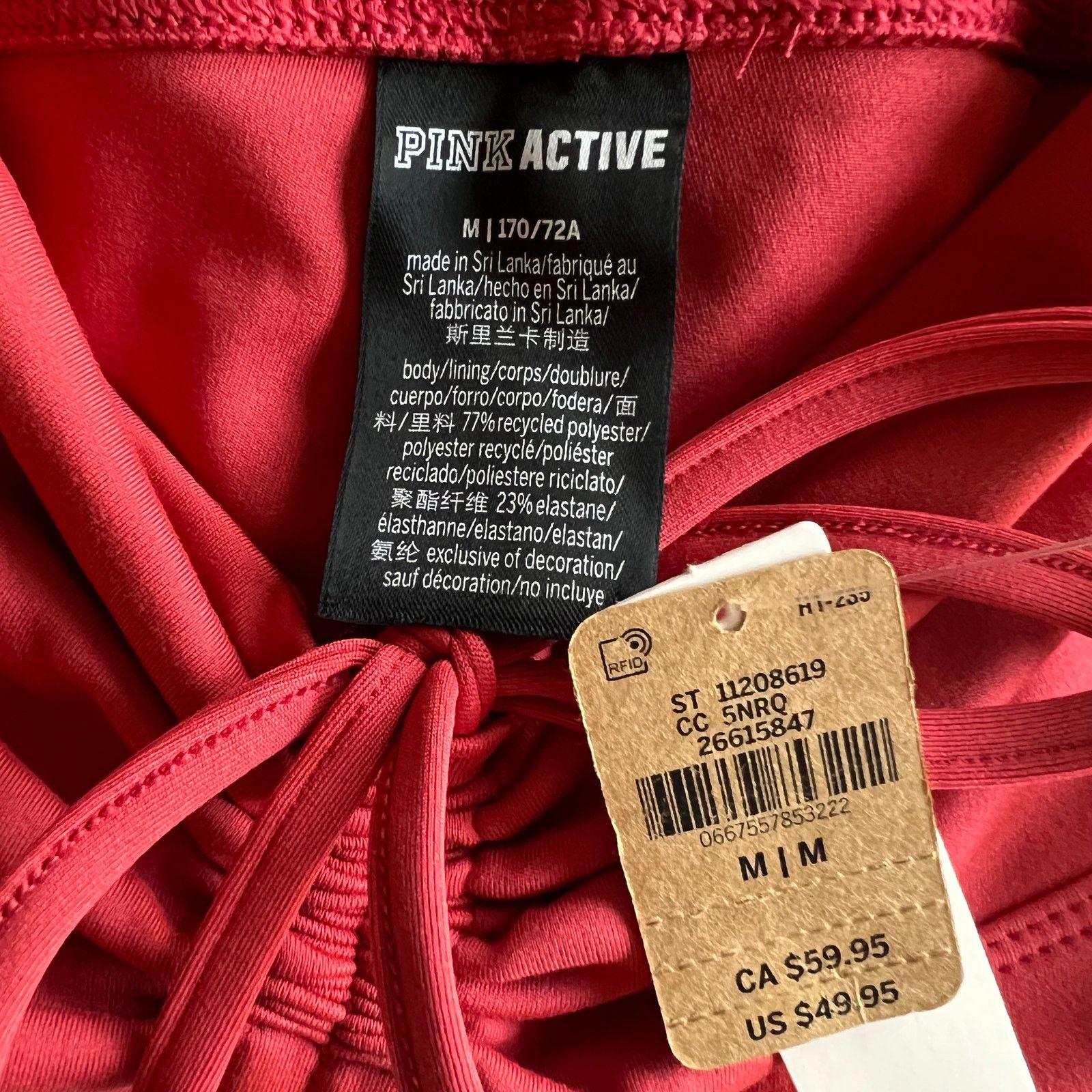 Victoria's Secret Victoria's Secret Pink Red Adjustable Waist Leggings, M Size 28" / US 6 / IT 42 - 11 Thumbnail