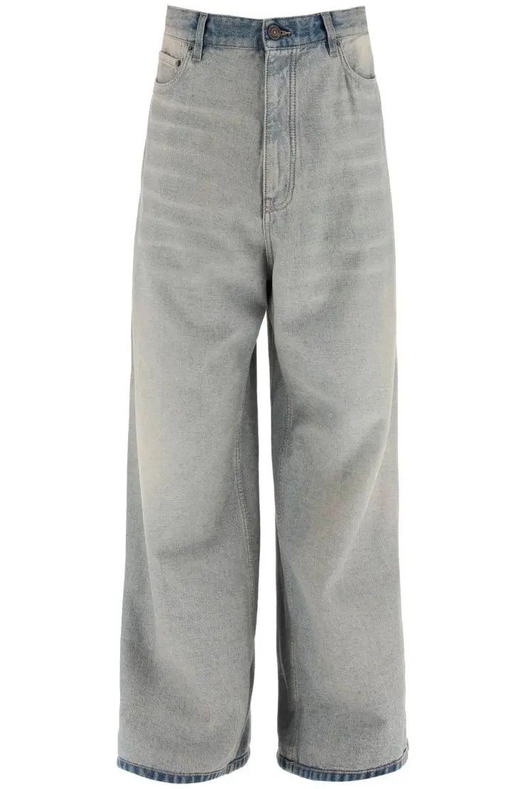 image of Balenciaga O1S22I1N0424 Inside Out Jeans In Beige/light Blue, Women's (Size 32)
