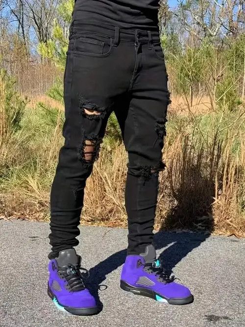 Jean Skinny stacked distressed slim jeans Size US 30 / EU 46 - 2 Thumbnail