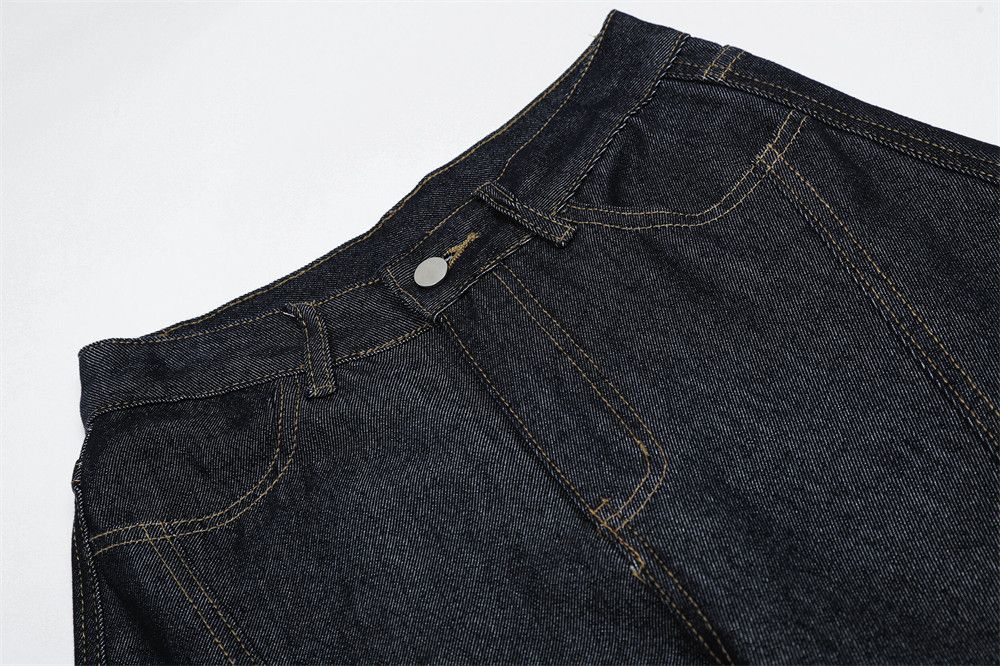 Vintage American street patchwork embroidered pocket scimitar jeans Size US 32 / EU 48 - 3 Thumbnail