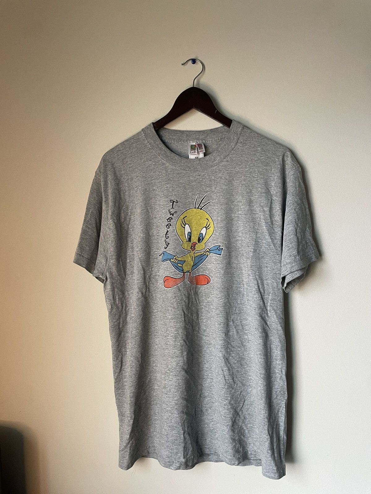 Fruit Of The Loom × Vintage Vintage 90s tweety tee Size US L / EU 52-54 / 3 - 1 Thumbnail
