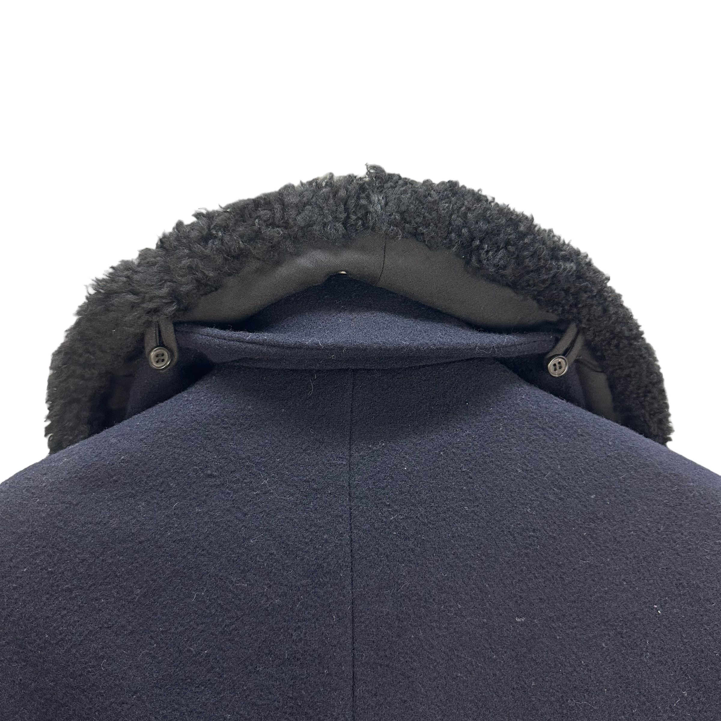 Y's Y's AW1999 SHERPA NECK SHAWL WOOL OVERCOAT #7785-176 Size S / US 4 / IT 40 - 14 Thumbnail