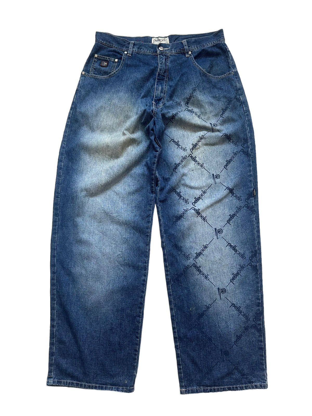 Marc Buchanan Vintage Y2k Pelle Pelle Monogram Baggy Pants Size US 36 / EU 52 - 1 Thumbnail