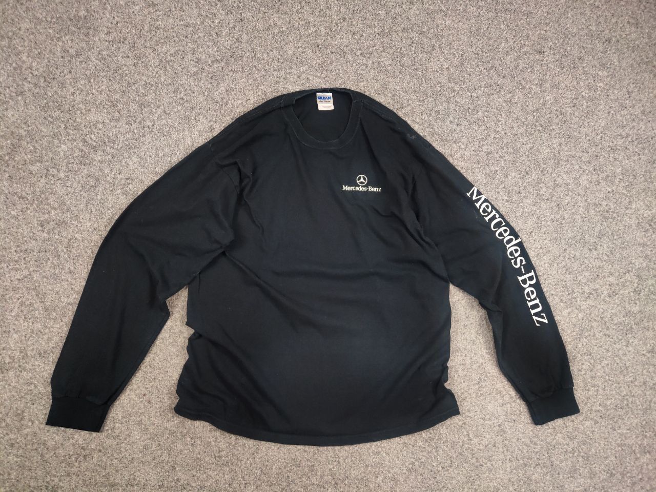 Mercedes-Benz Vintage 90's Mercedes Benz Logo Long Sleeve Faded Black Size US M / EU 48-50 / 2 - 12 Thumbnail