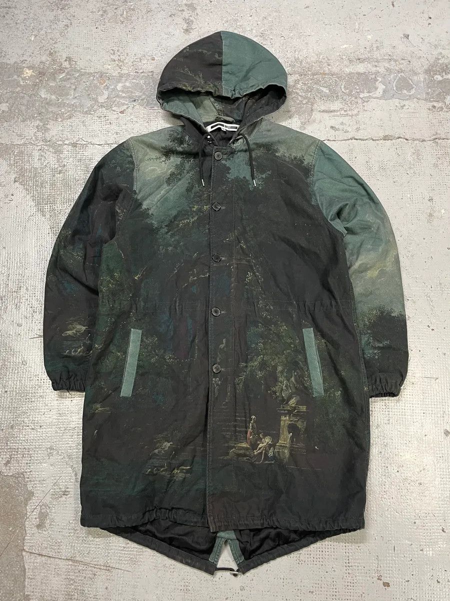 Alexander McQueen 2010s Alexander McQueen Forest Dark Green Nylon Long Parka Jacket Size US M / EU 48-50 / 2 - 1 Thumbnail
