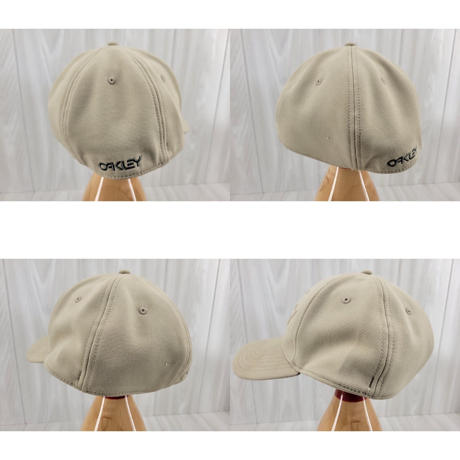 Oakley VINTAGE Oakley Hat One Size Tan Flex FIT L/XL Raised LOGO Men Baseball Cap 90s USA Outdoor Adjustable Breathable Distressed Size ONE SIZE - 8 Thumbnail