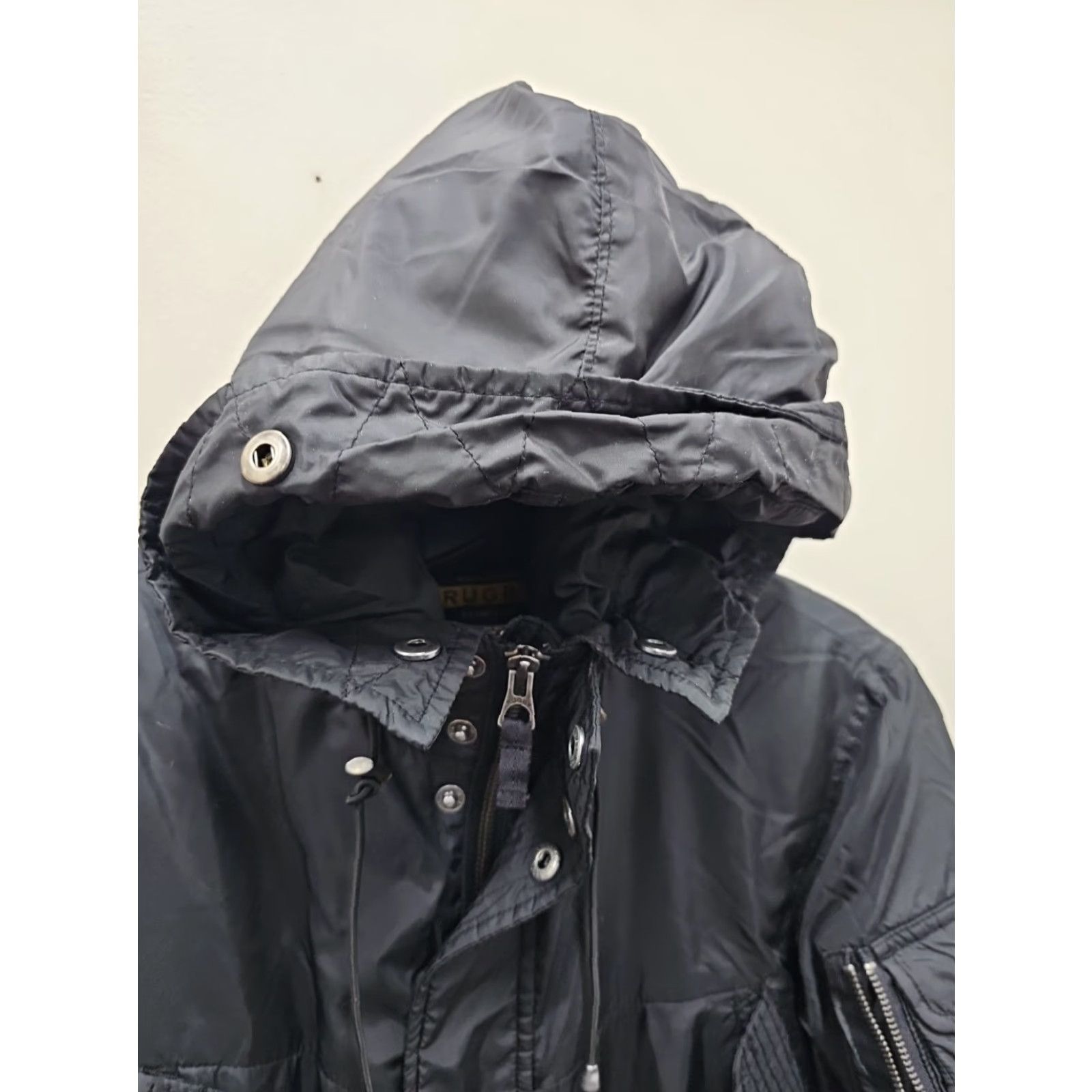 Ralph Lauren VINTAGE Ralph Lauren Rugby Jacket Parka Womens XS Black Full Zip Down Feather Parka Jacket Black Coat Short Sleeve Sleeveless? Size XS / US 0-2 / IT 36-38 - 3 Thumbnail